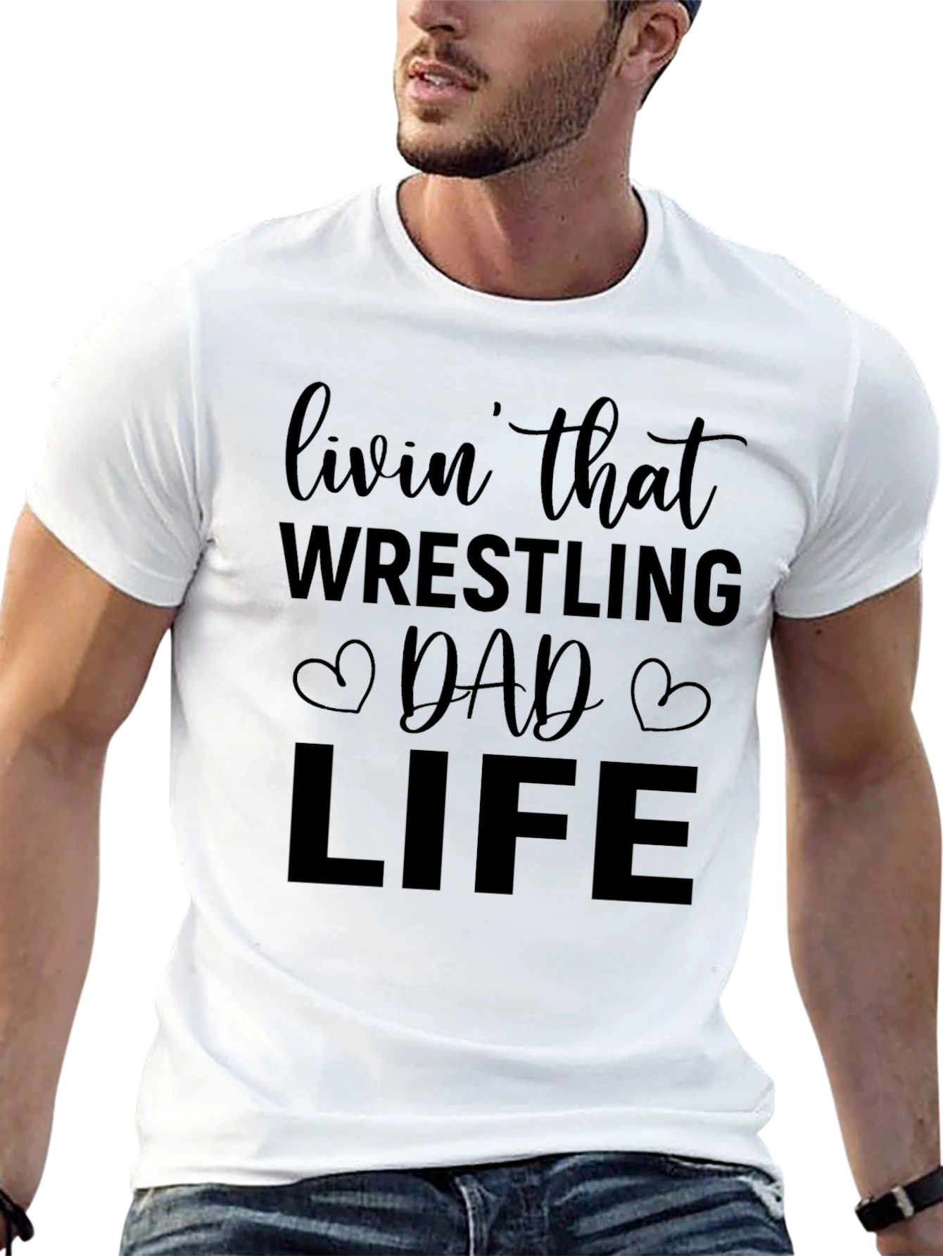 Wrestling Dad Life Graphic T-Shirt