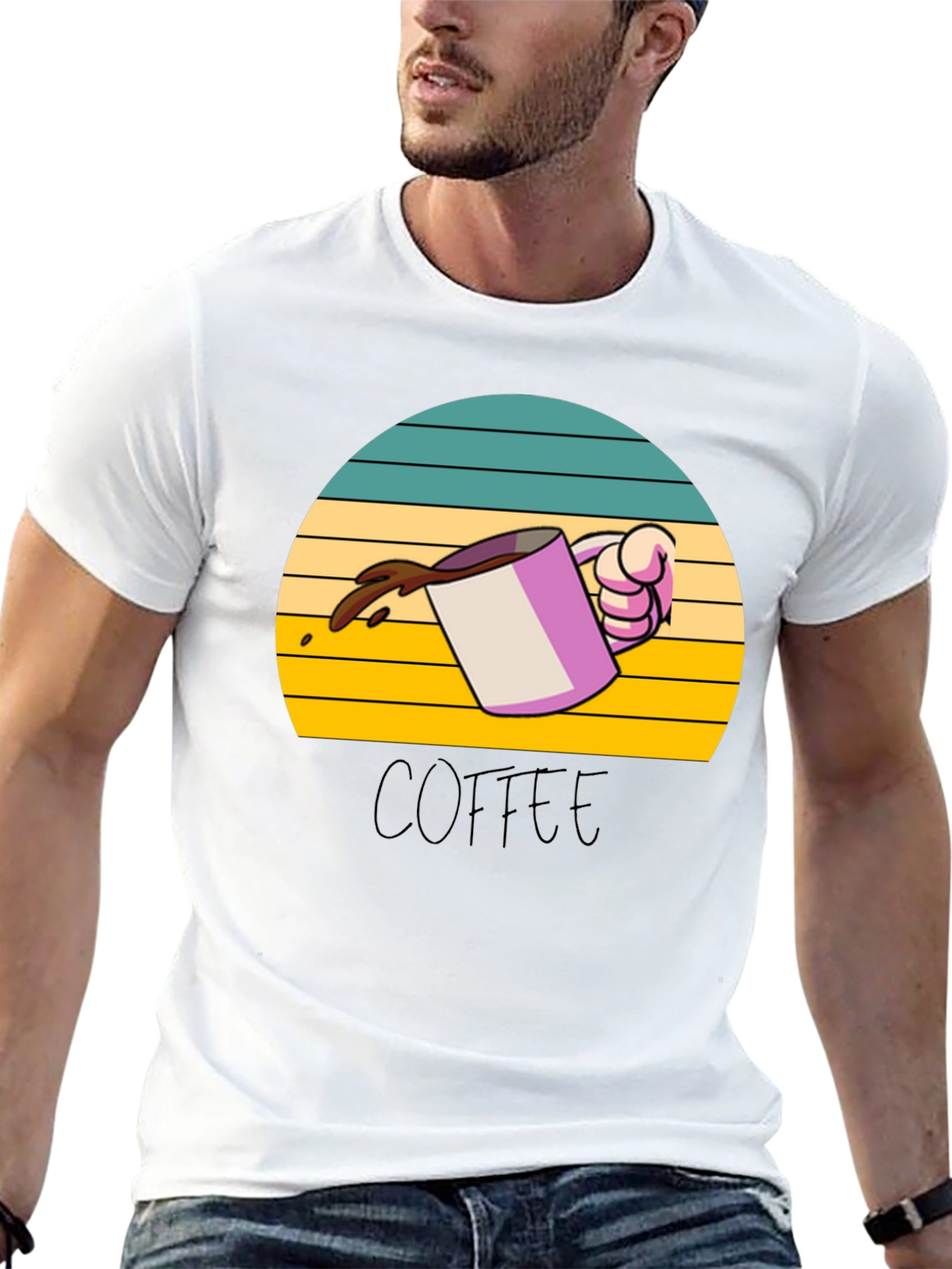 Coffee Sunset Graphic Tee - Unisex Soft Cotton T-Shirt