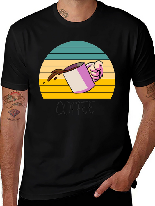 Coffee Sunset Graphic Tee - Unisex Soft Cotton T-Shirt