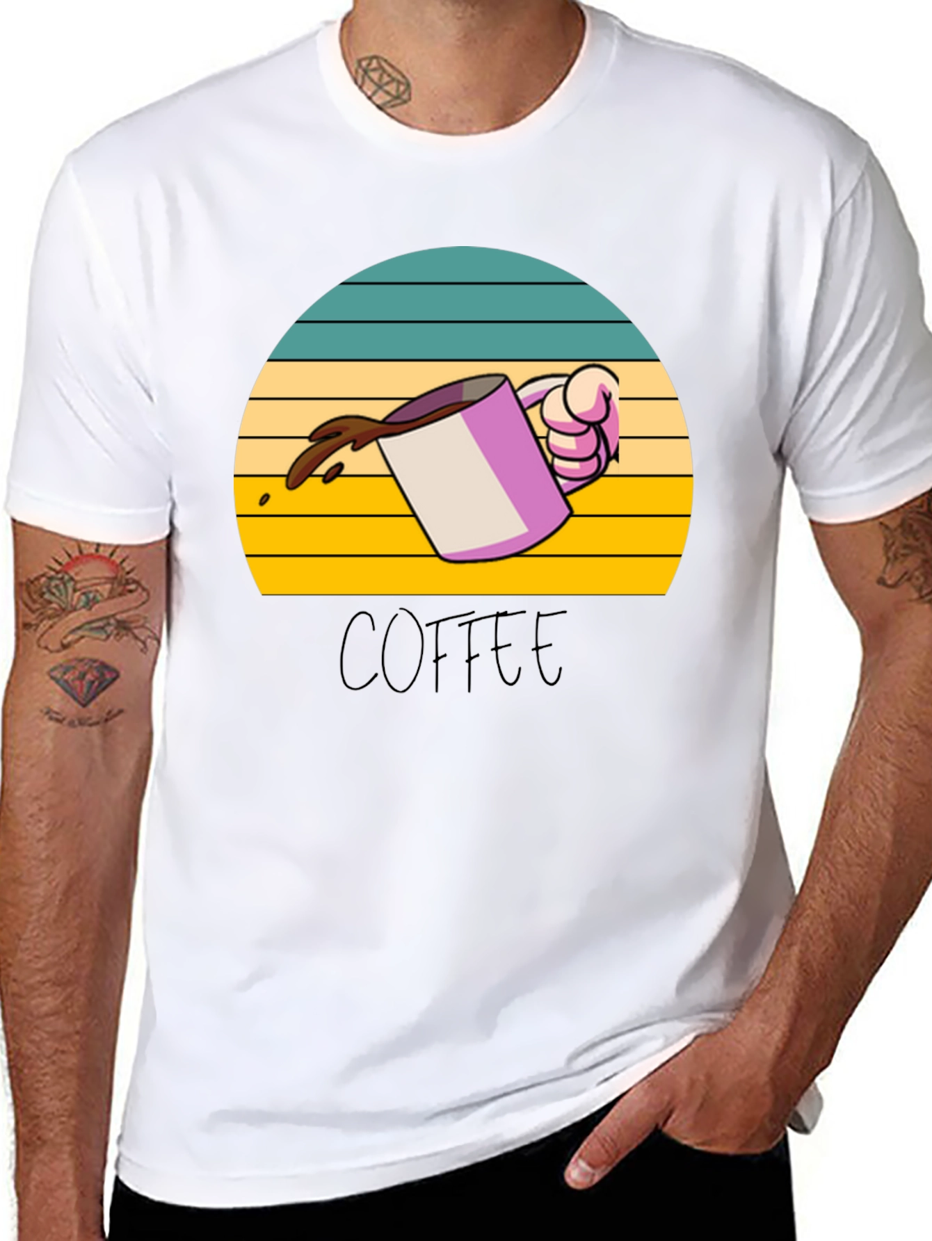 Coffee Sunset Graphic Tee - Unisex Soft Cotton T-Shirt