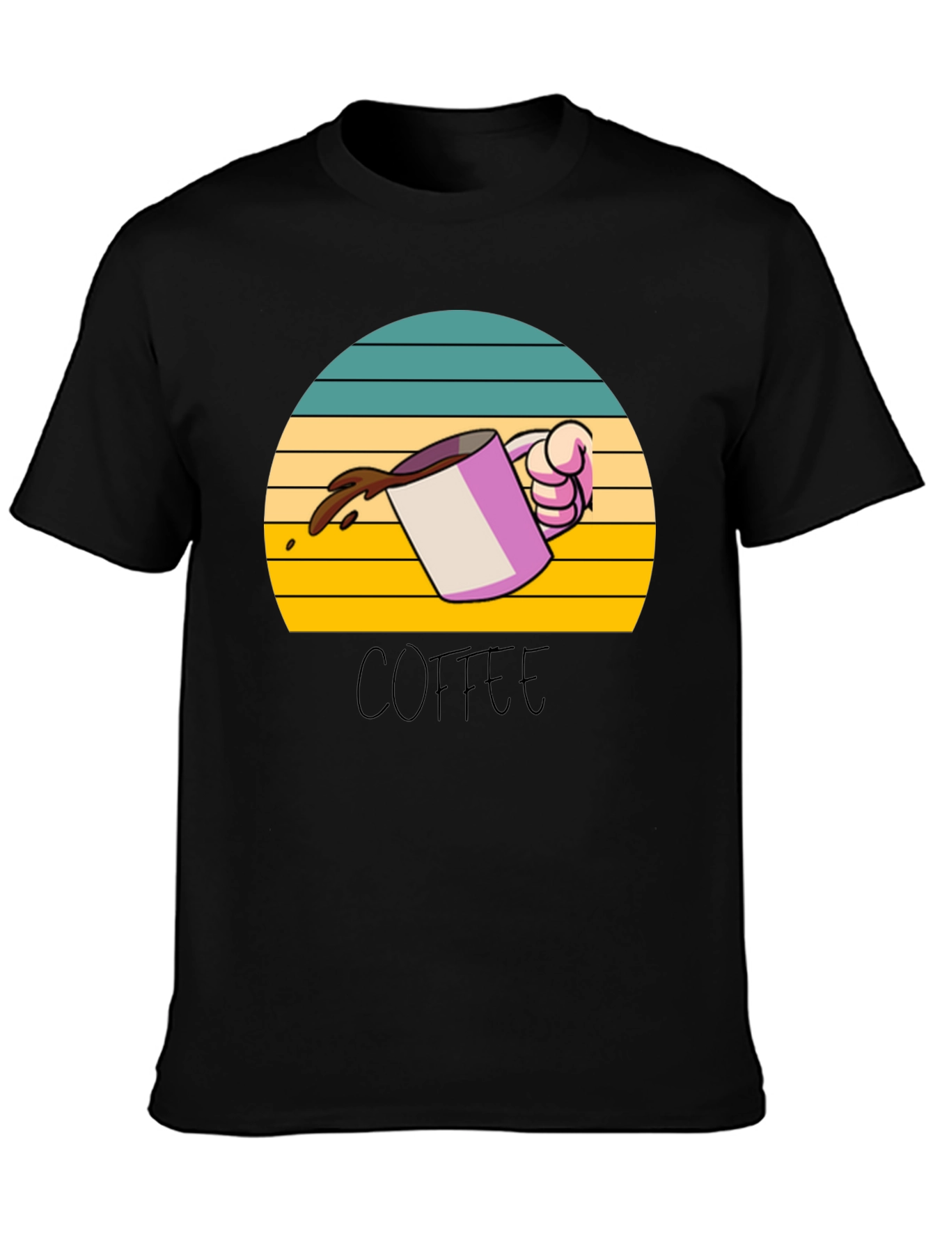 Coffee Sunset Graphic Tee - Unisex Soft Cotton T-Shirt