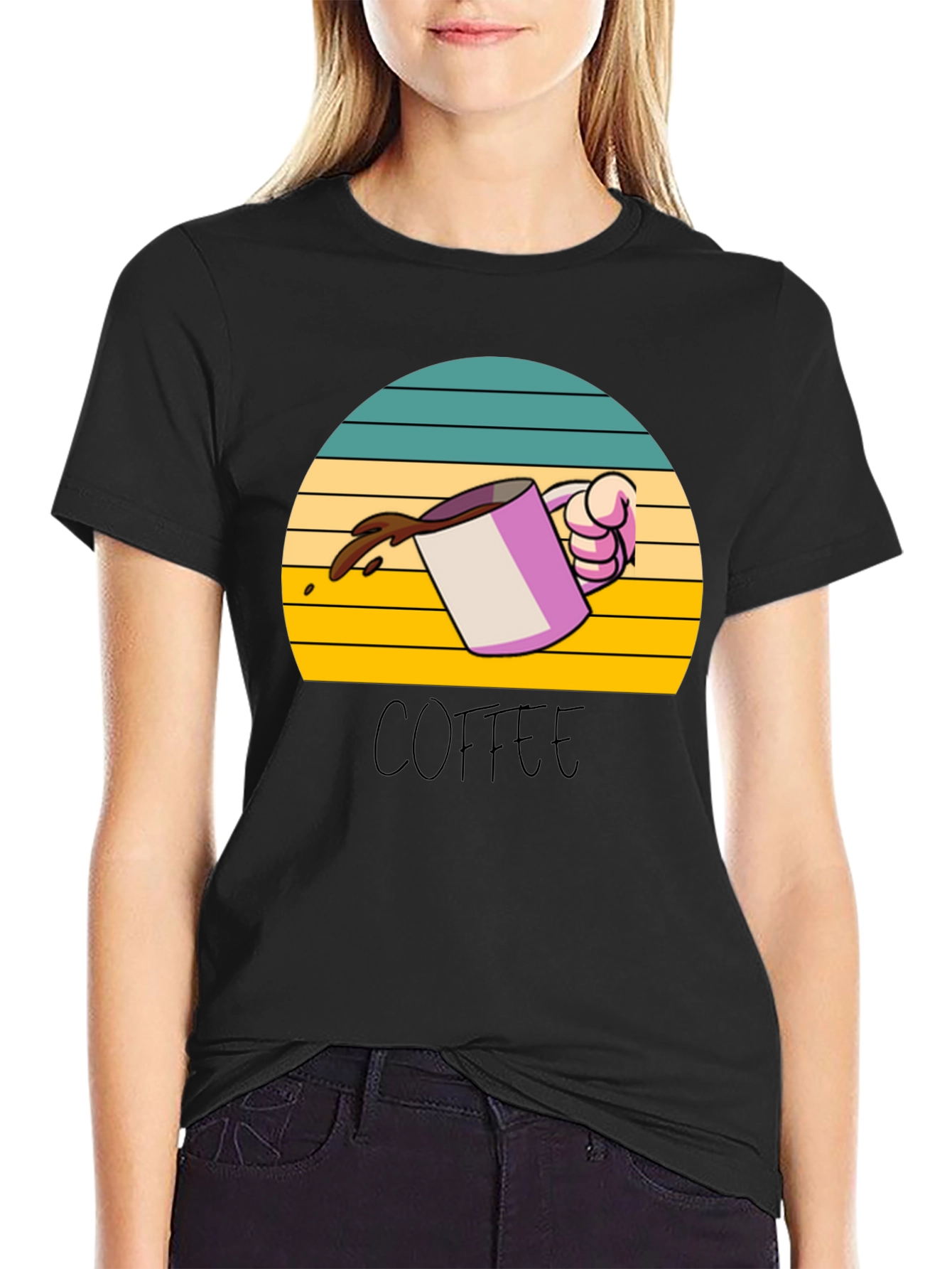 Coffee Sunset Graphic Tee - Unisex Soft Cotton T-Shirt