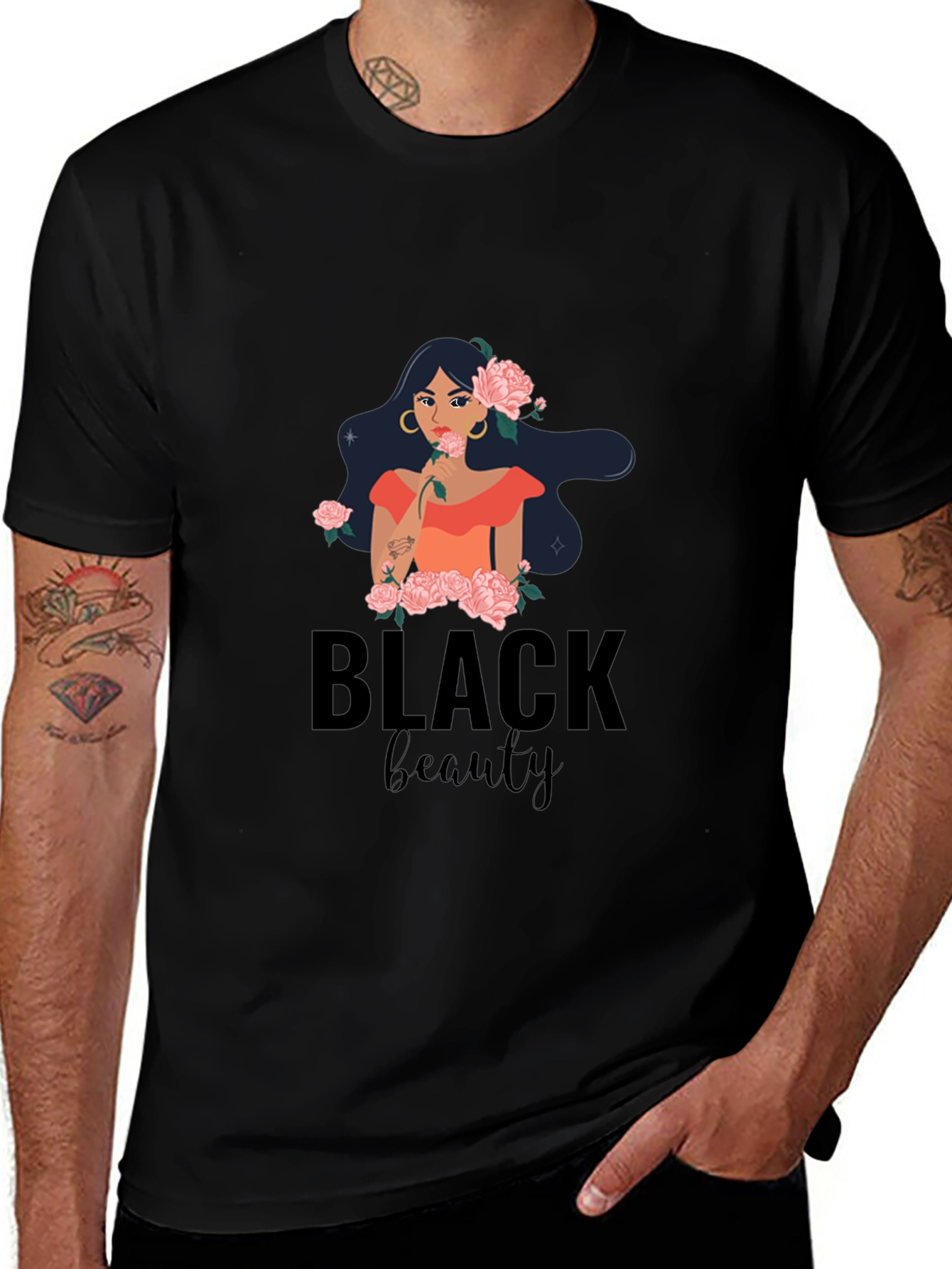 Black Beauty Graphic Tee - Stylish Comfort