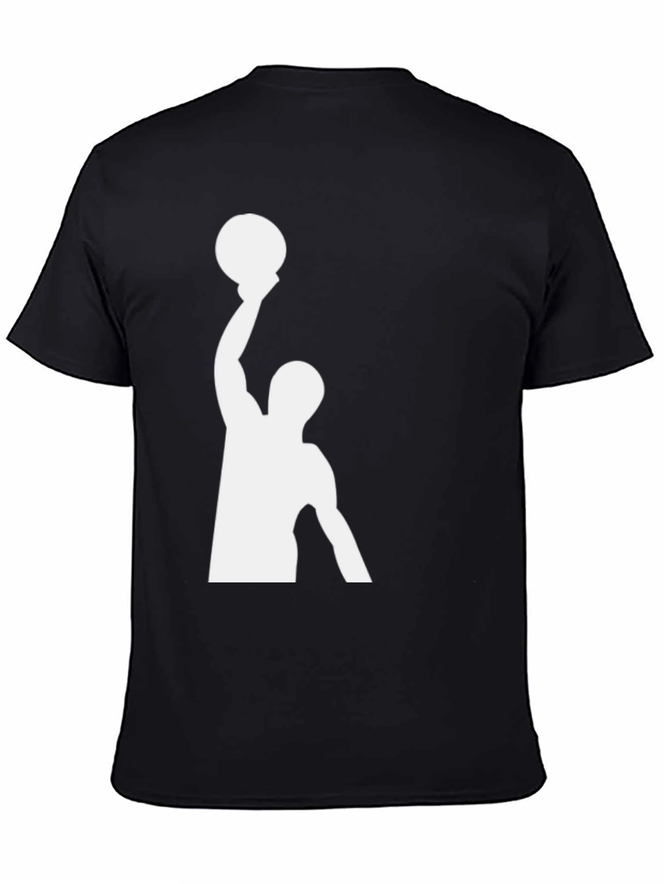 Basketball Player Graphic Tee - Black Cotton T-Shirt
