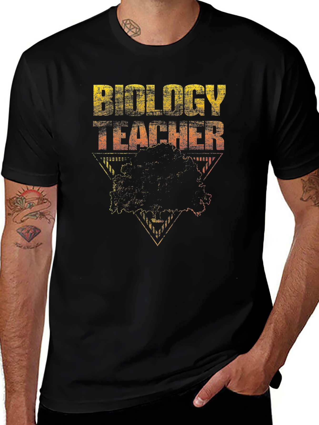 Biology Teacher T-Shirt - Distressed Graphic Tee