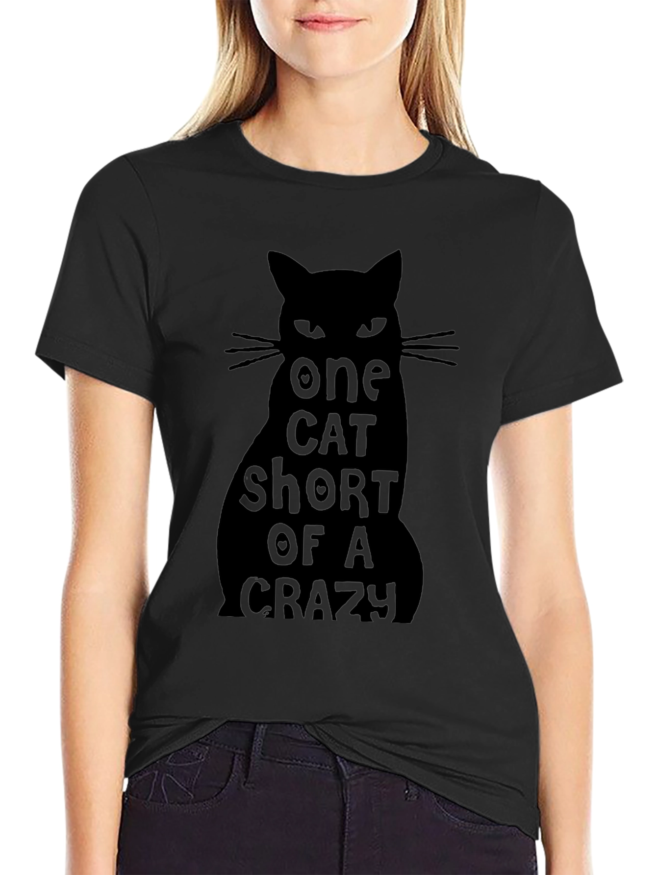 One Cat Short of Crazy Graphic Tee