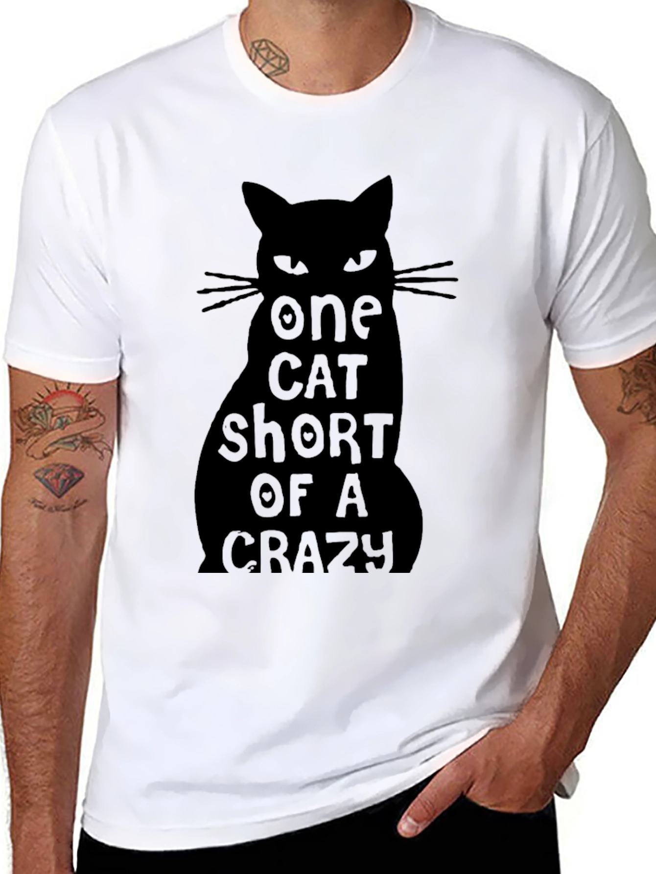 One Cat Short of Crazy Graphic Tee