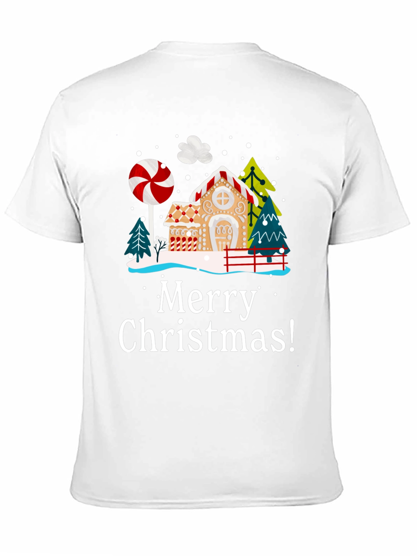 Festive Merry Christmas Gingerbread House T-Shirt