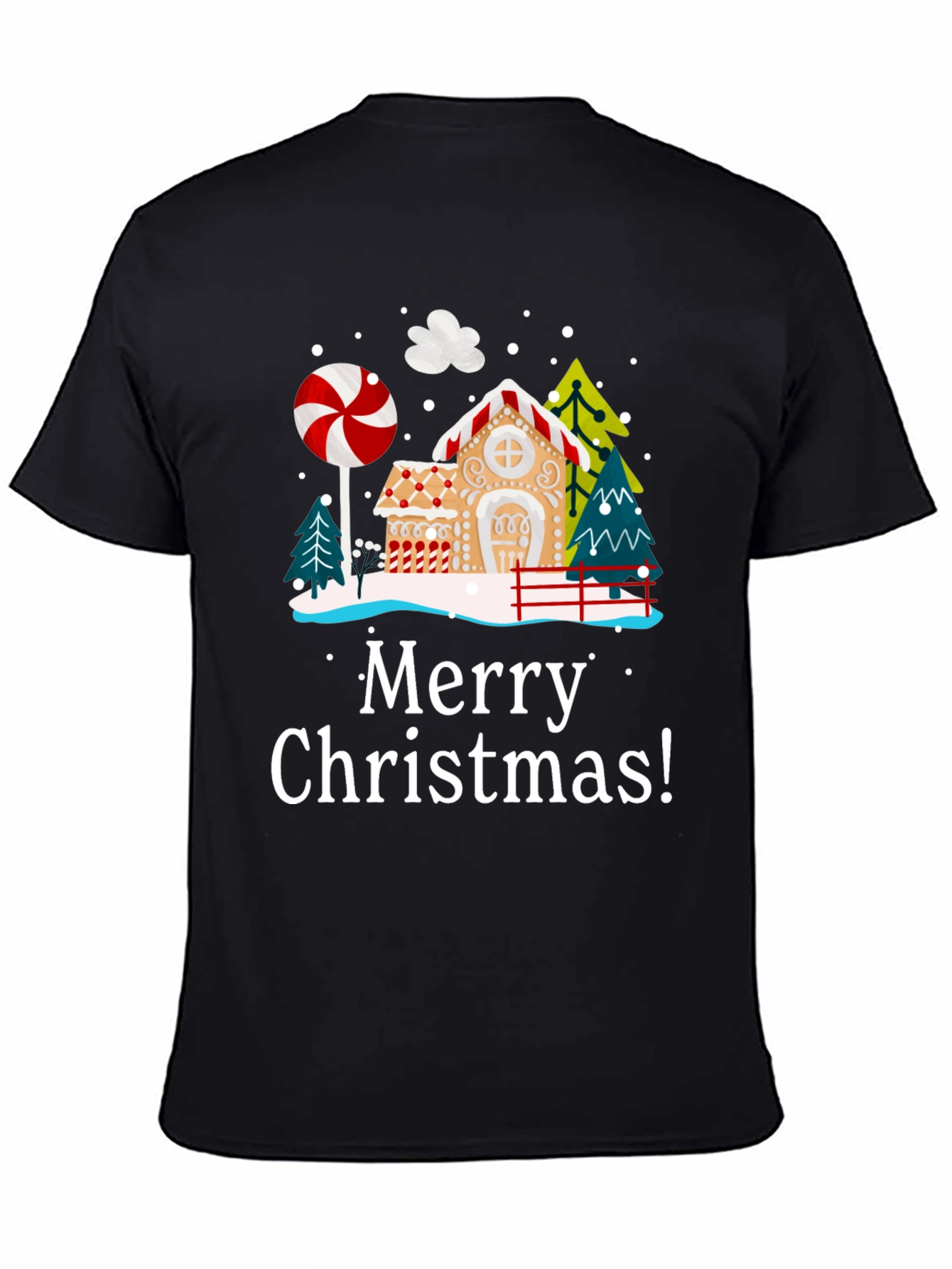 Festive Merry Christmas Gingerbread House T-Shirt