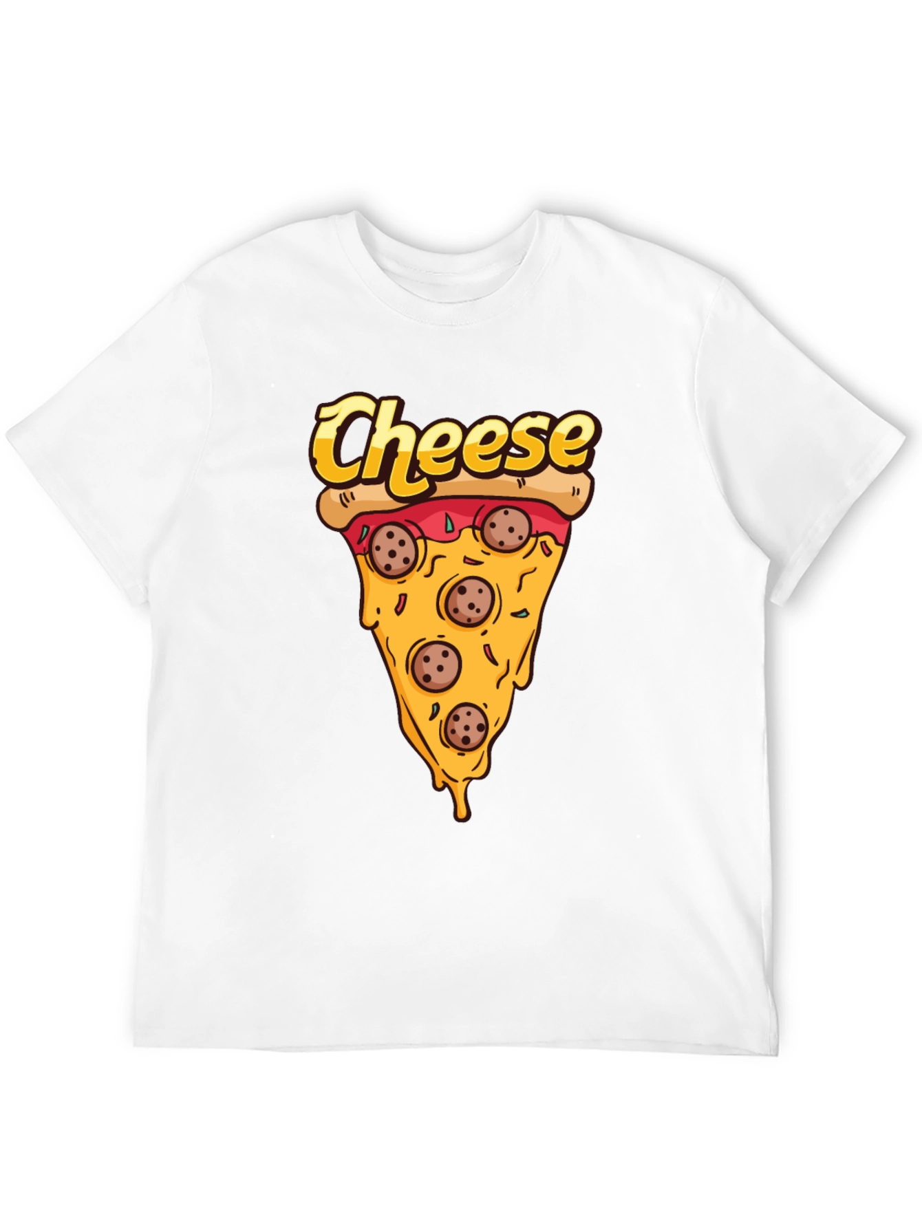 Pizza Cheese Slice Graphic T-Shirt