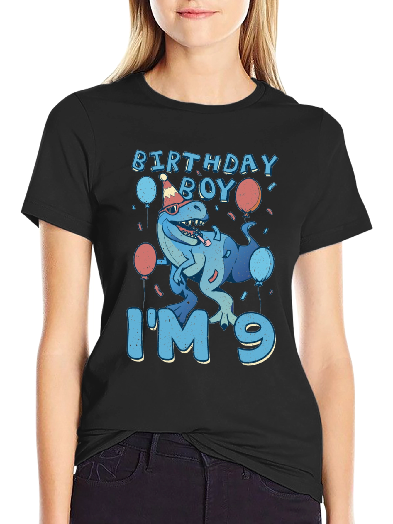 Birthday Boy Im 9 Dinosaur T-Shirt