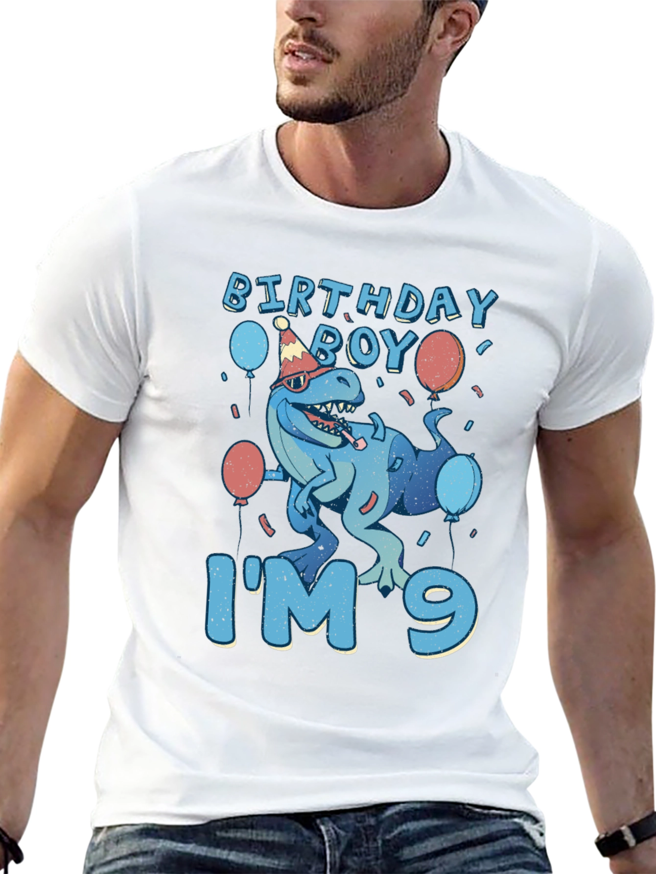 Birthday Boy Im 9 Dinosaur T-Shirt