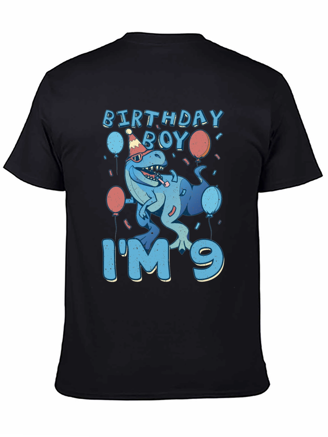 Birthday Boy Im 9 Dinosaur T-Shirt