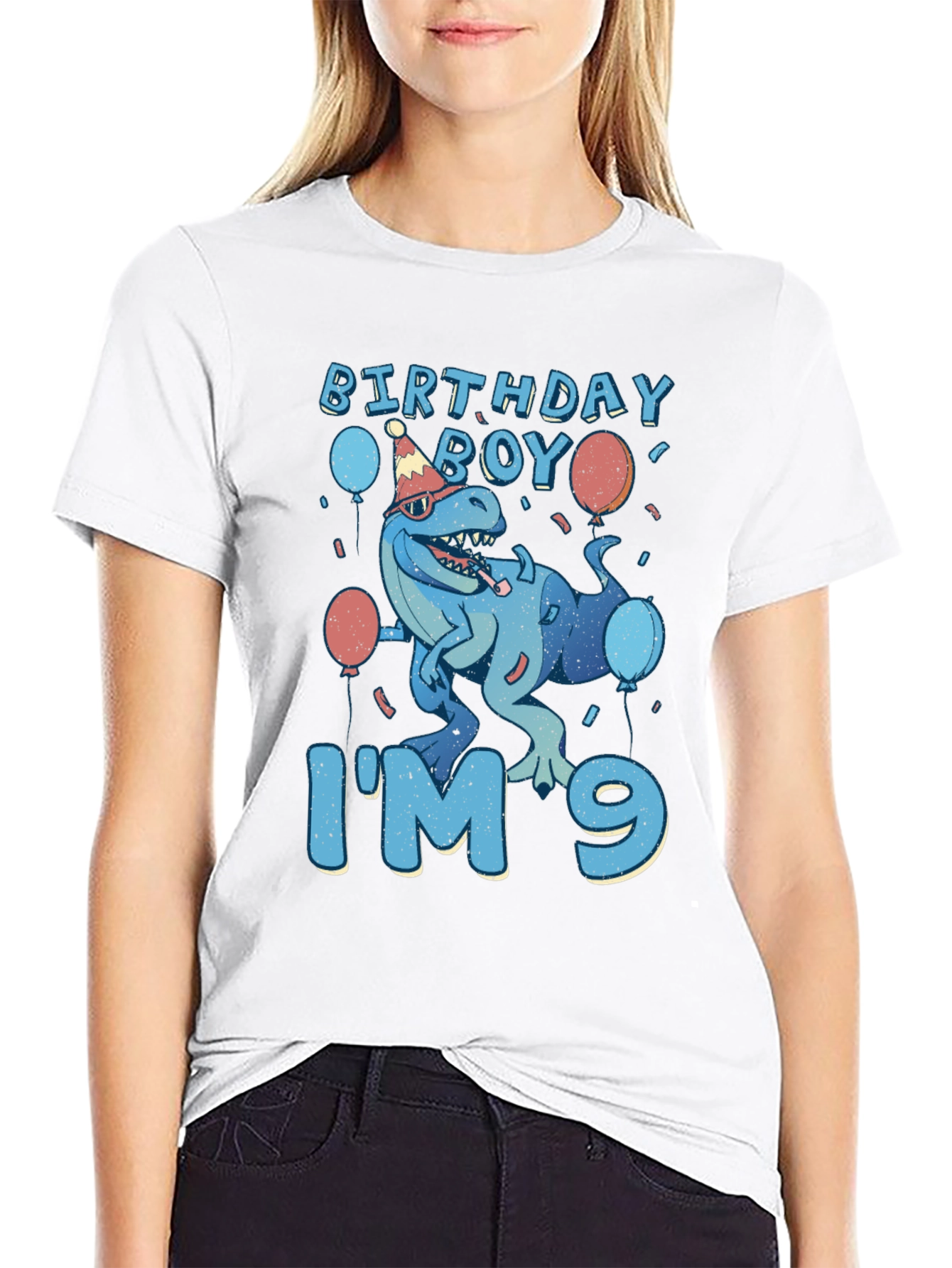 Birthday Boy Im 9 Dinosaur T-Shirt