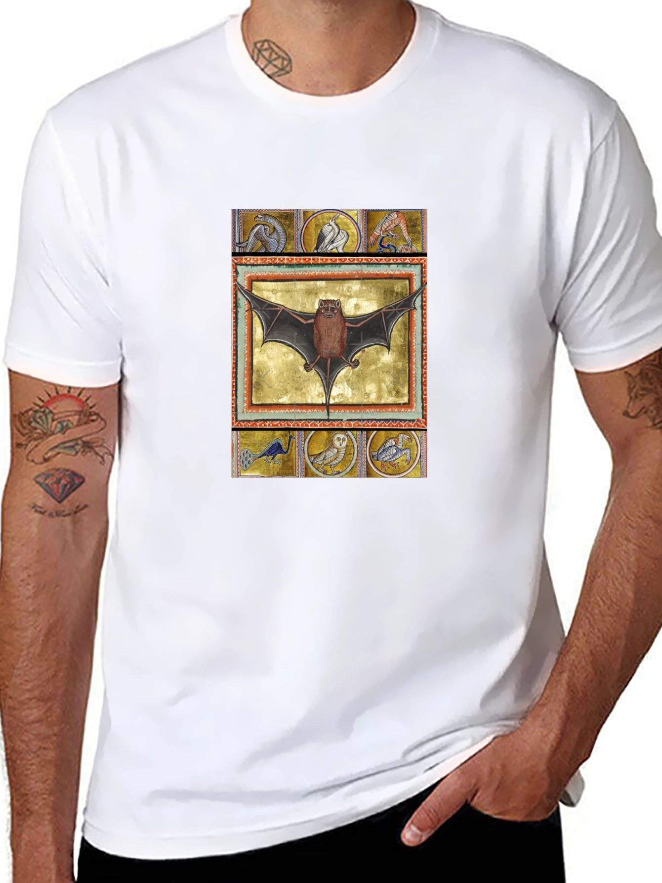 Medieval Bat T-Shirt - Gothic Style