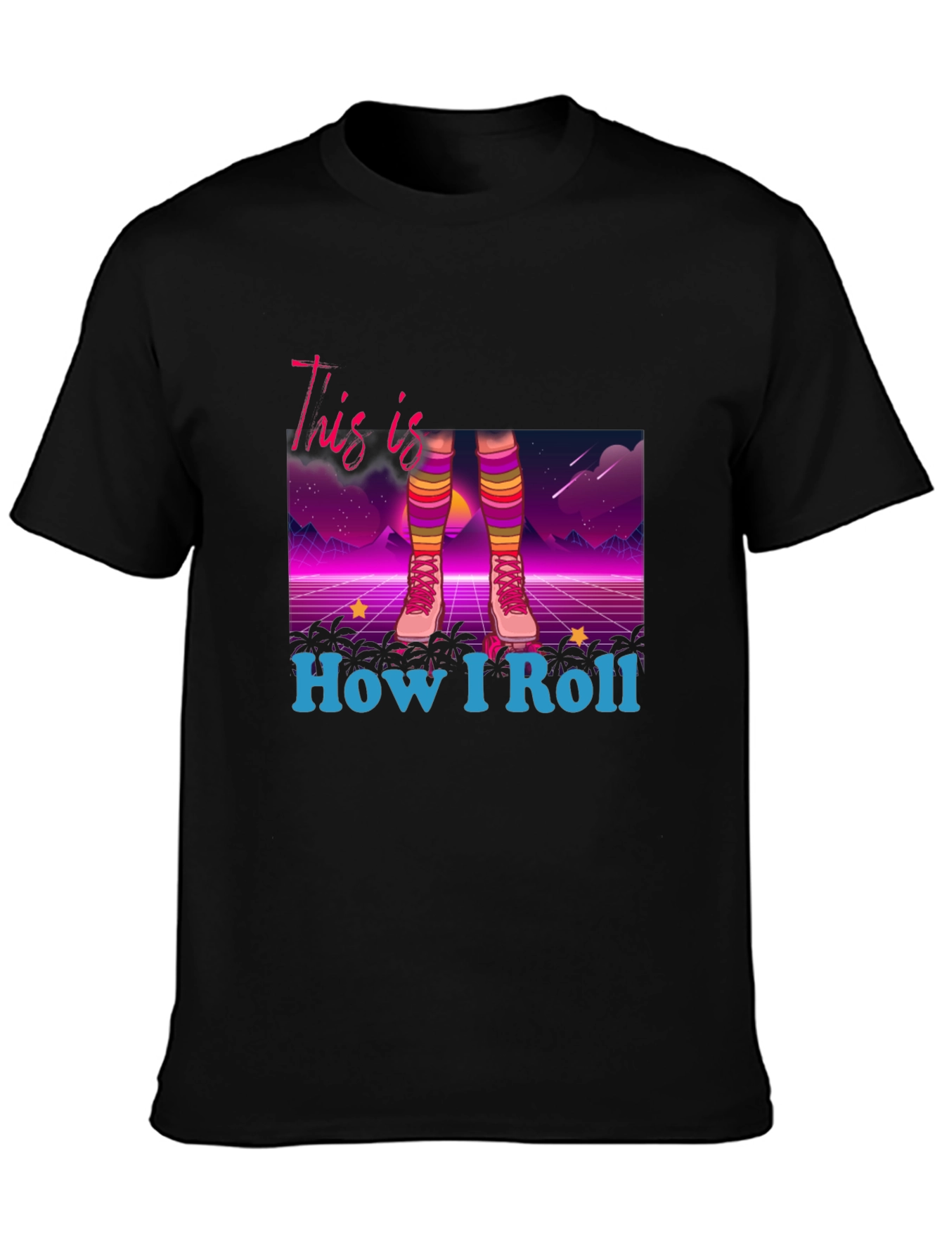 Retro Roller Skate T-Shirt - How I Roll