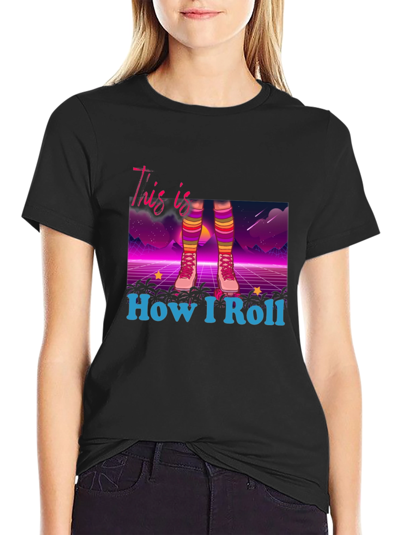 Retro Roller Skate T-Shirt - How I Roll