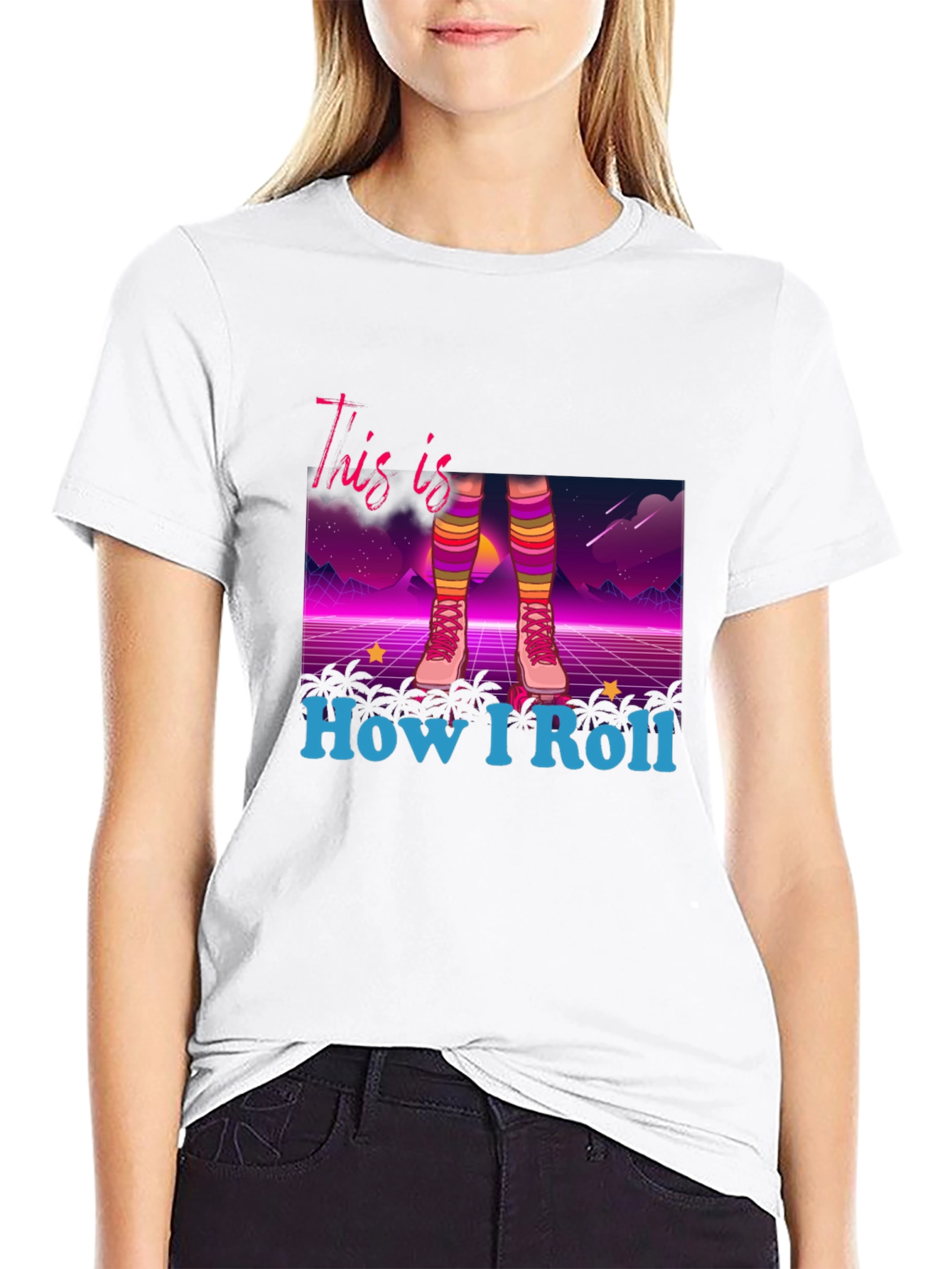 Retro Roller Skate T-Shirt - How I Roll