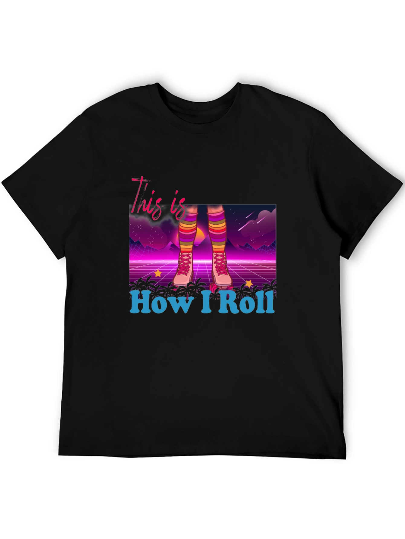 Retro Roller Skate T-Shirt - How I Roll