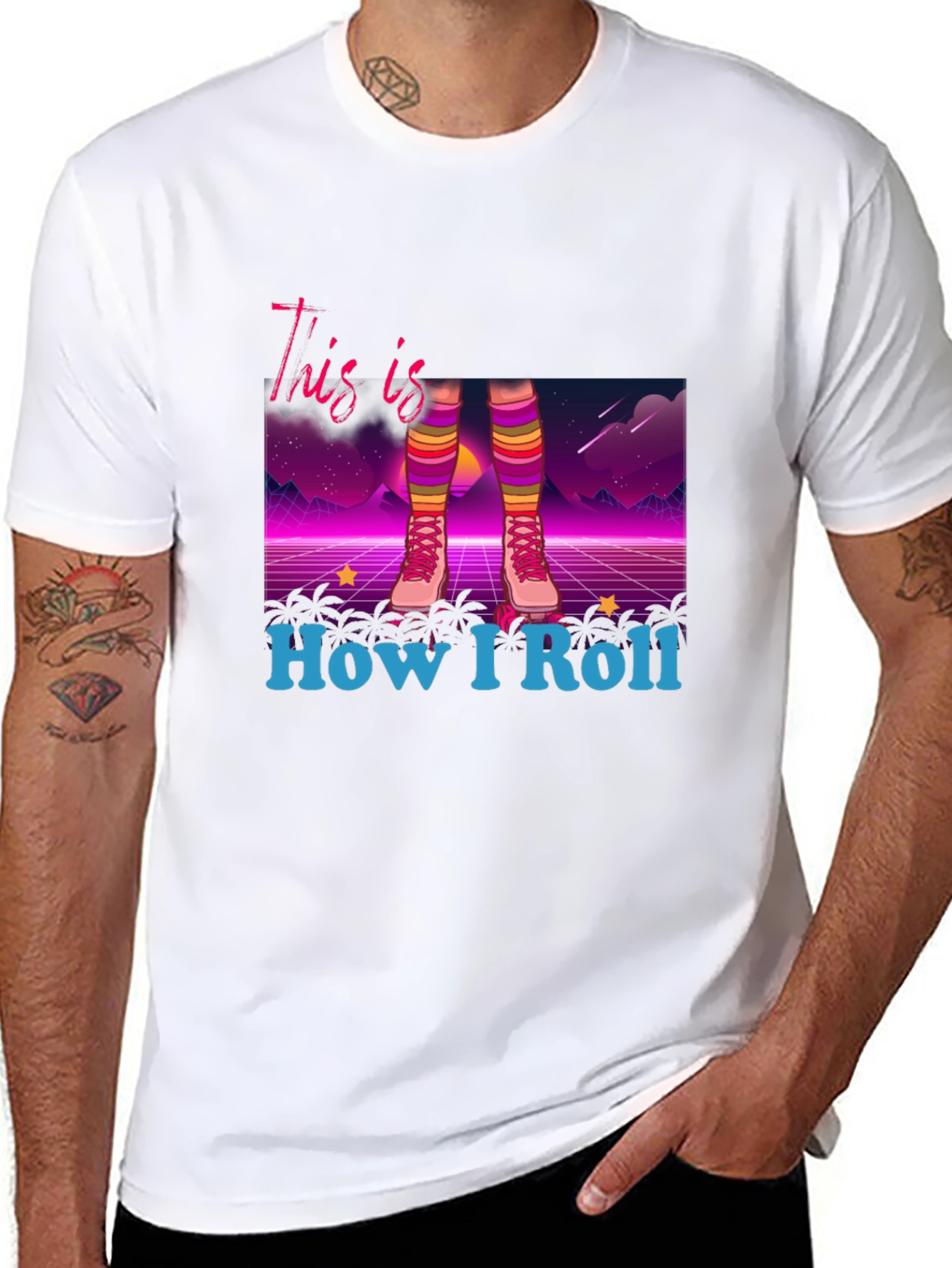 Retro Roller Skate T-Shirt - How I Roll
