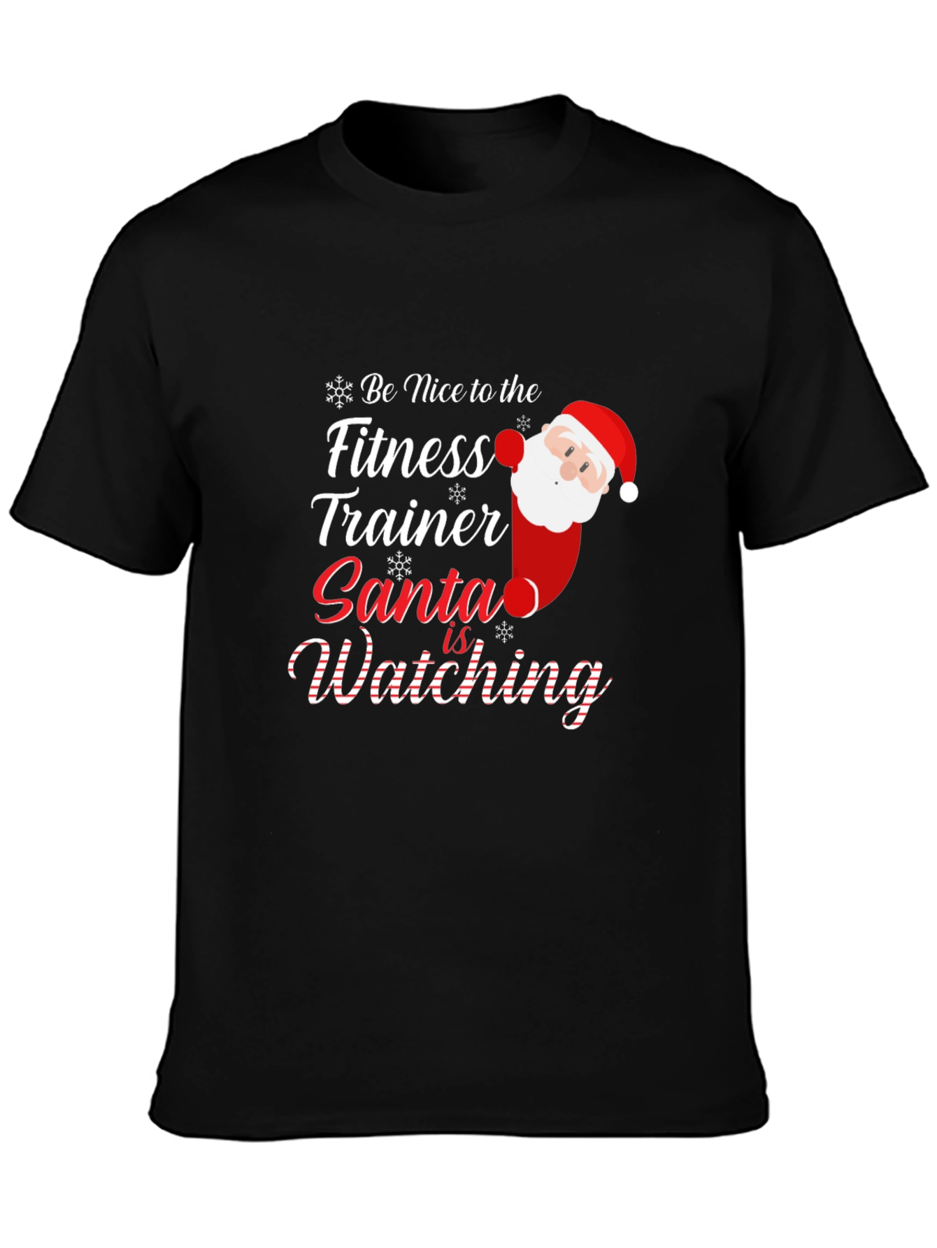 Funny Santa Fitness Trainer Christmas T-Shirt
