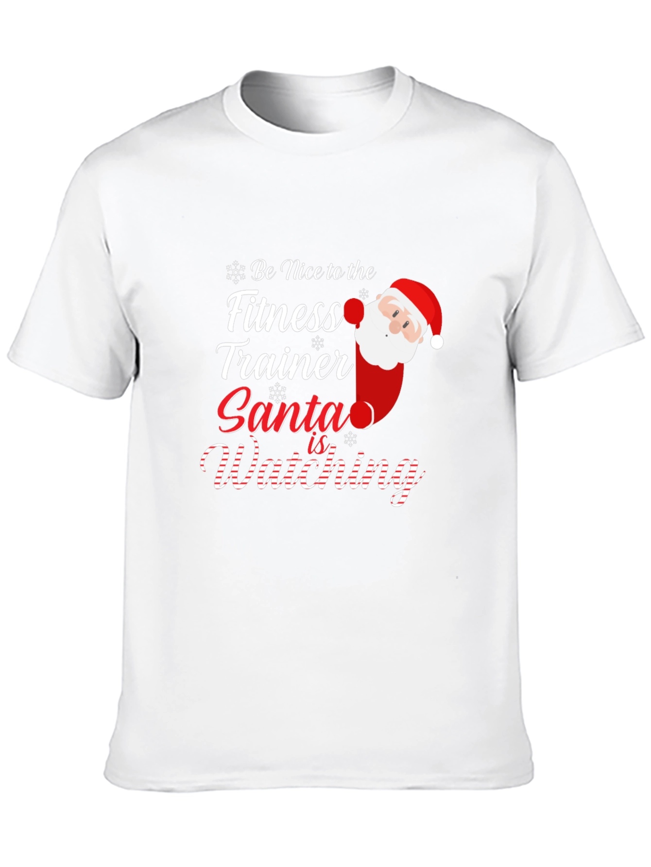 Funny Santa Fitness Trainer Christmas T-Shirt
