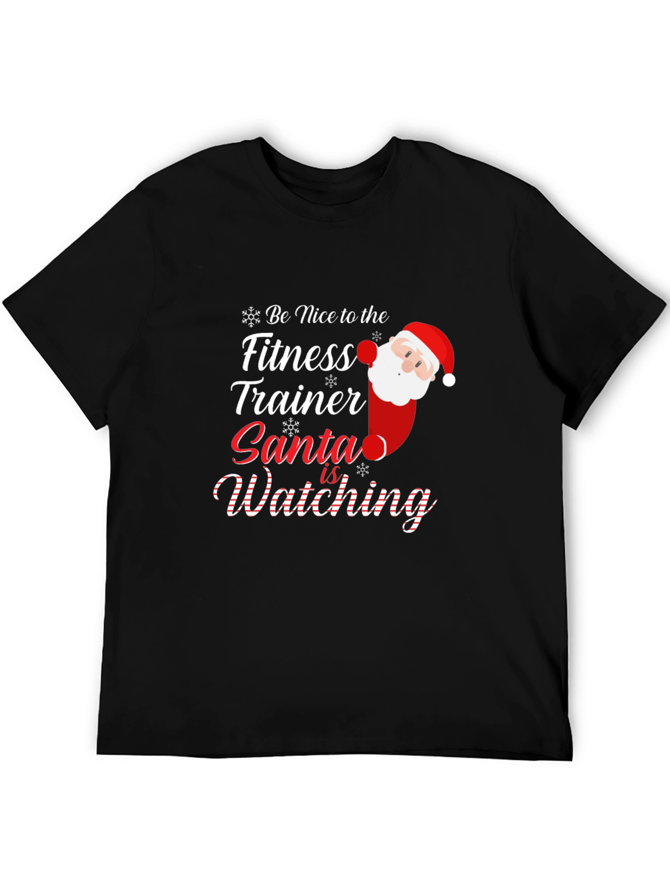 Funny Santa Fitness Trainer Christmas T-Shirt