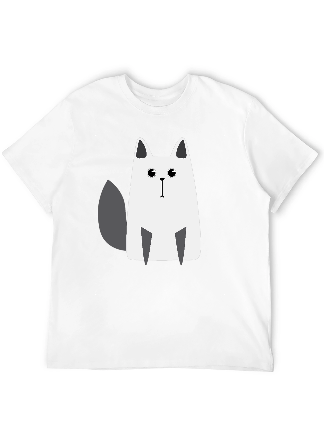 Cat Graphic Tee - Casual Black T-Shirt
