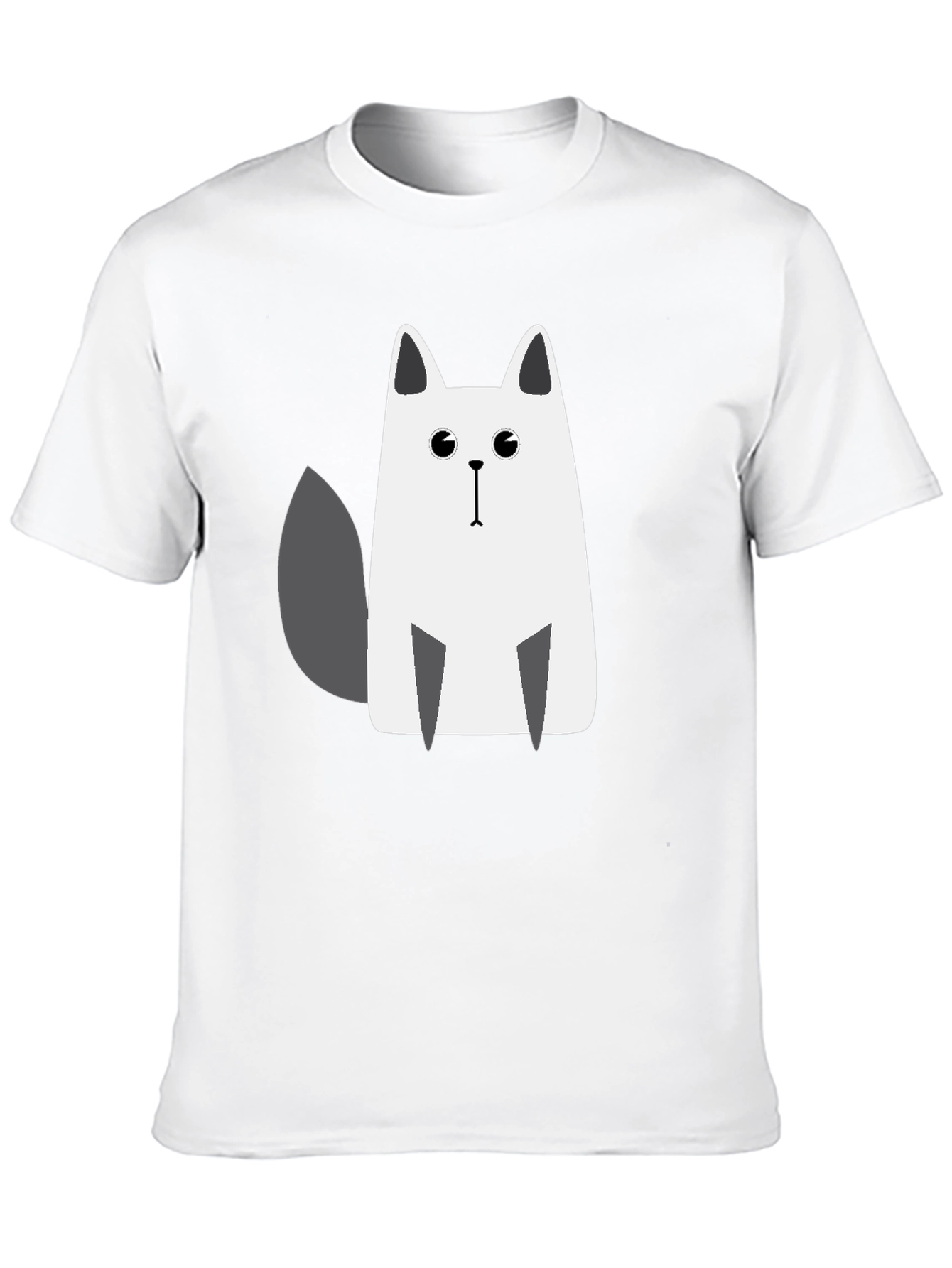 Cat Graphic Tee - Casual Black T-Shirt