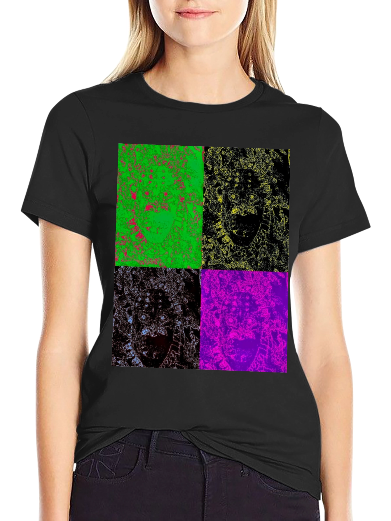 Pop Art Face T-Shirt - Bold Graphic Tee
