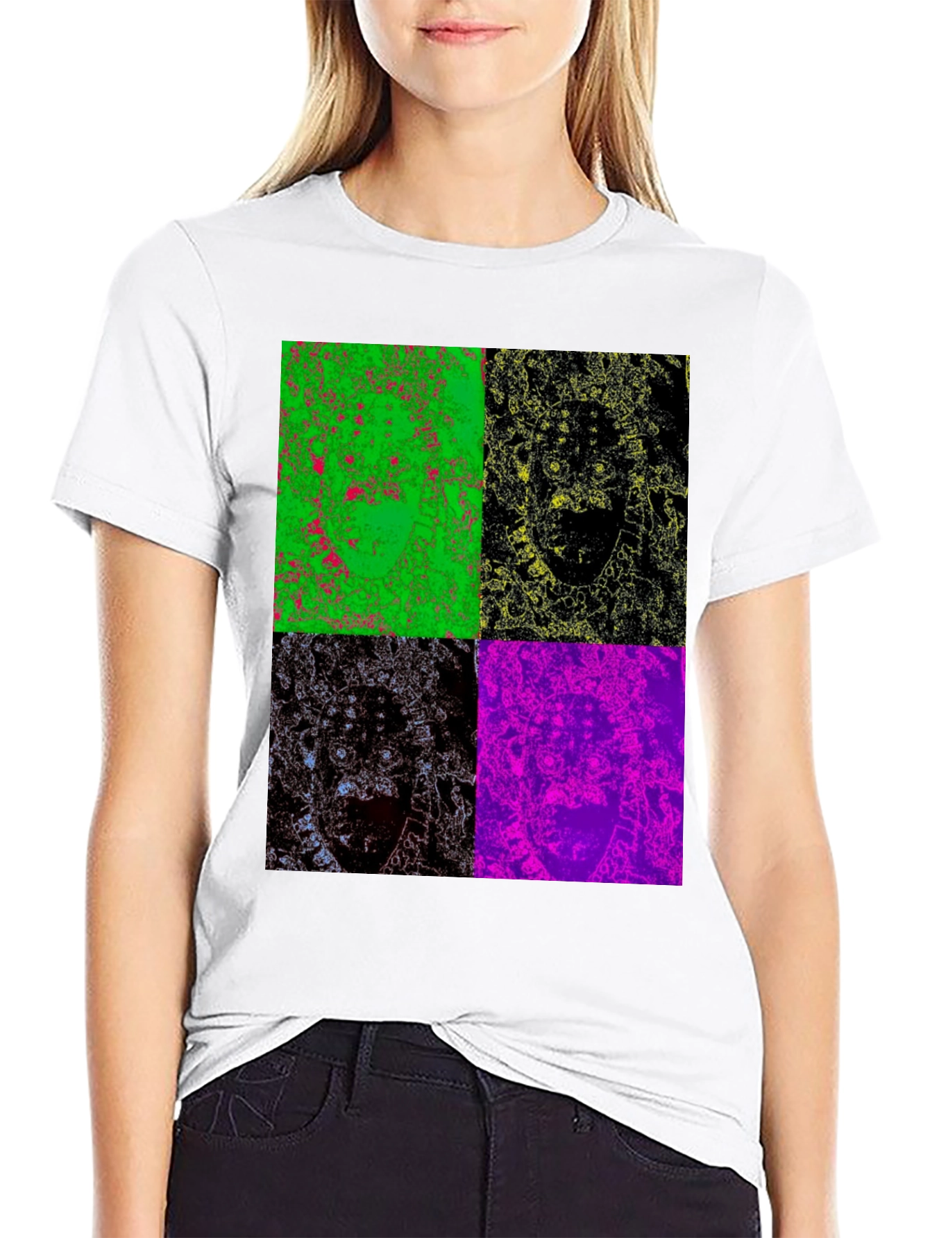 Pop Art Face T-Shirt - Bold Graphic Tee