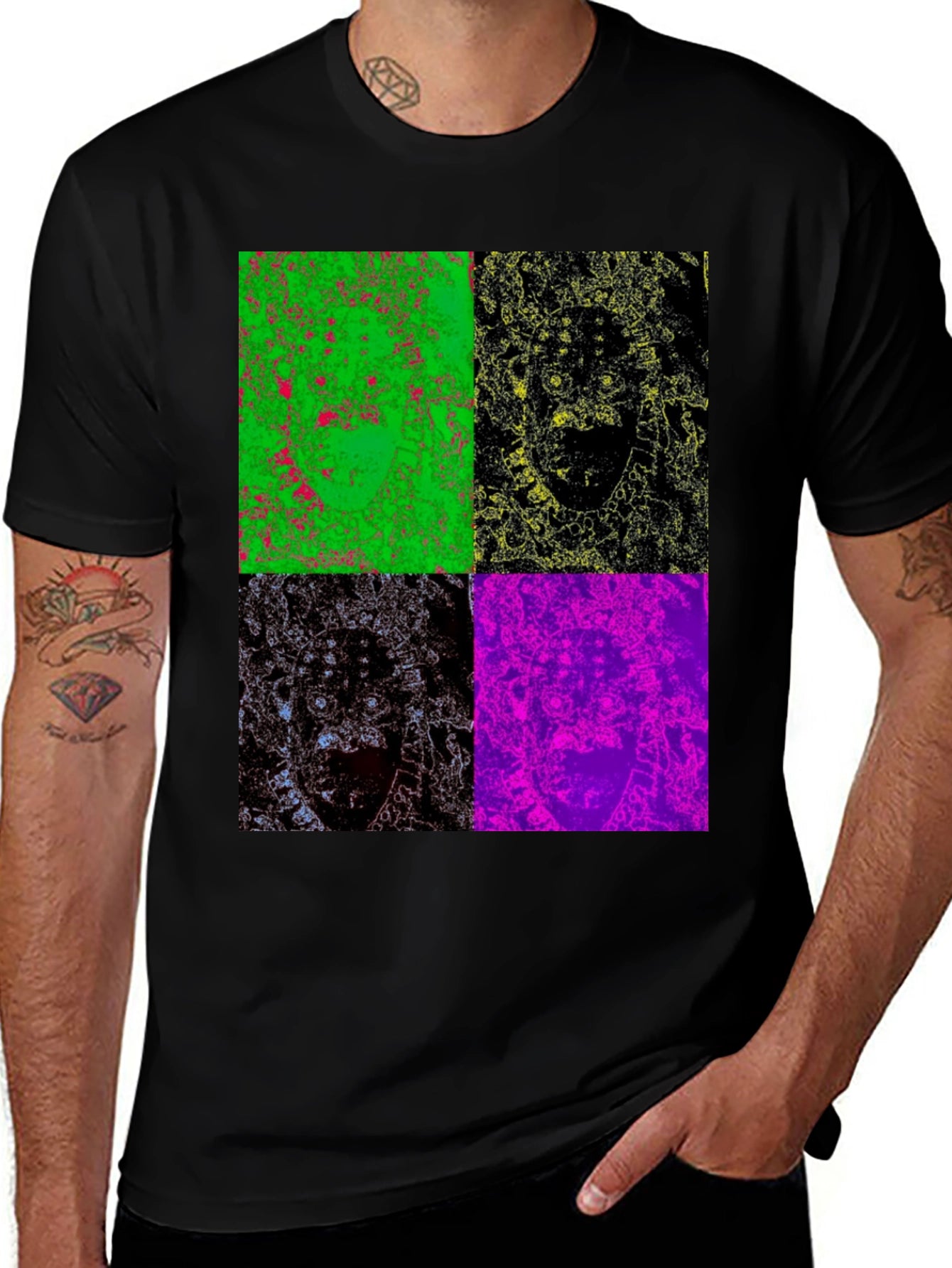 Pop Art Face T-Shirt - Bold Graphic Tee
