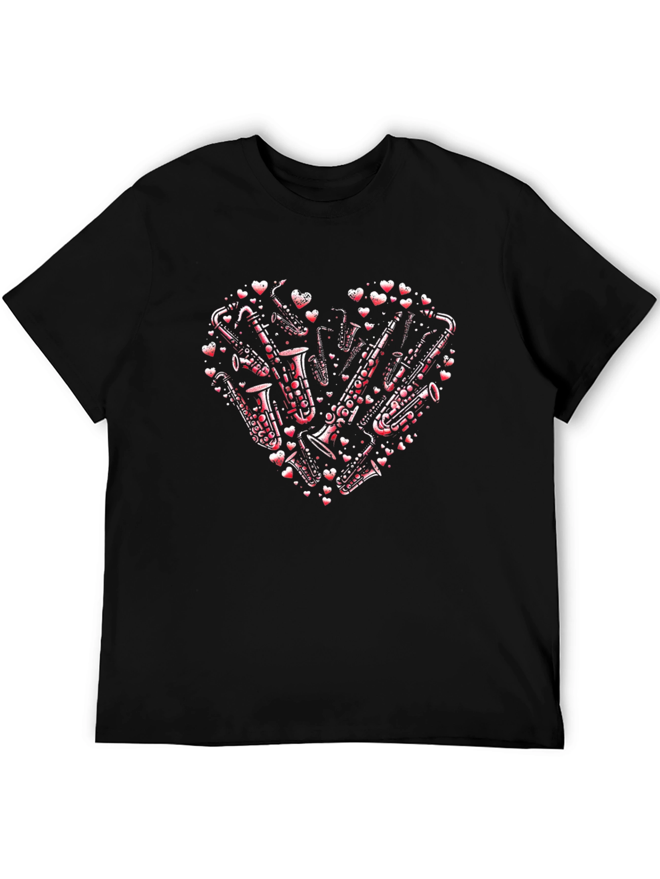 Saxophone Heart Graphic Tee