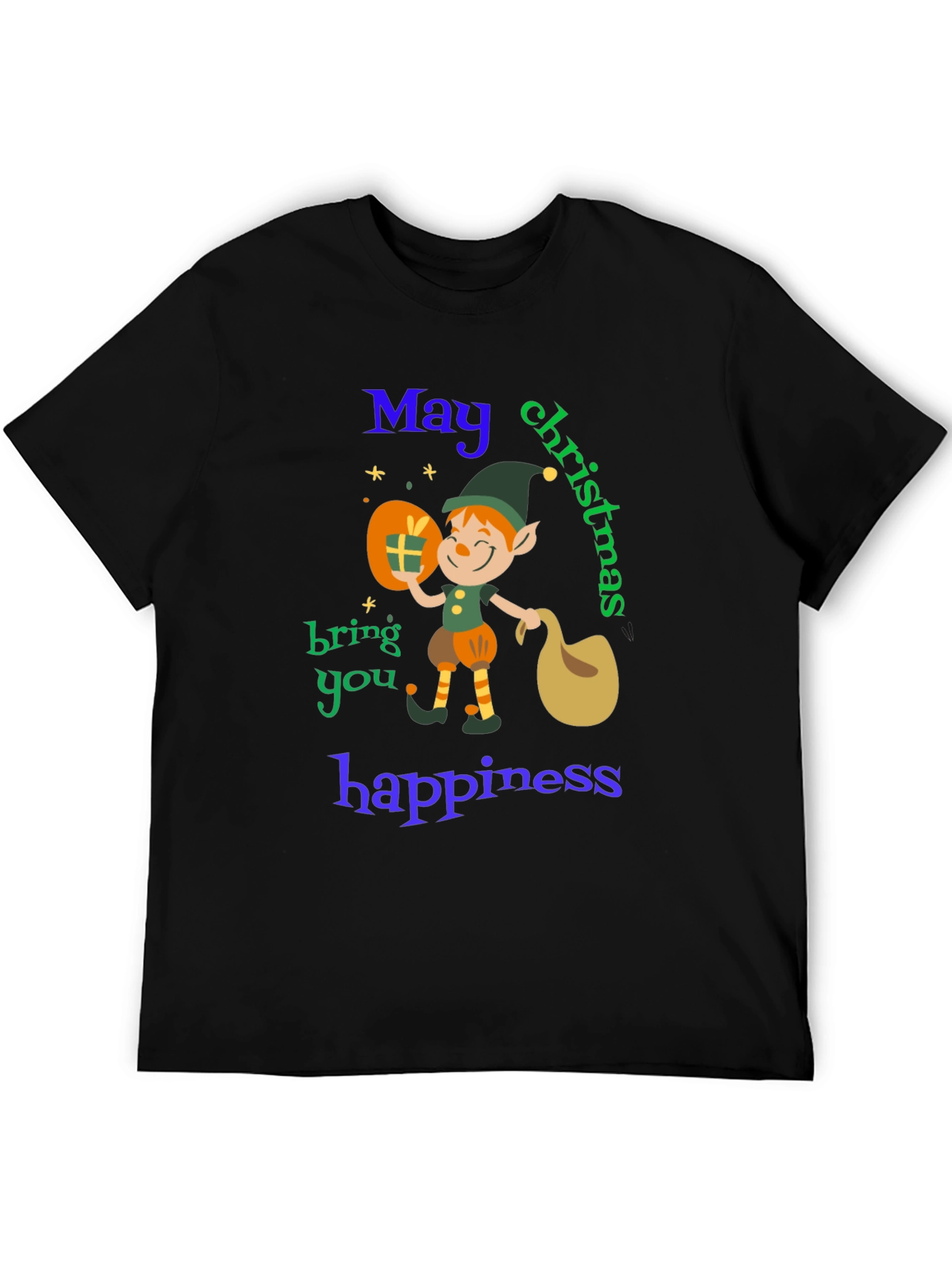 Christmas Elf T-Shirt - May Christmas Bring You Happiness