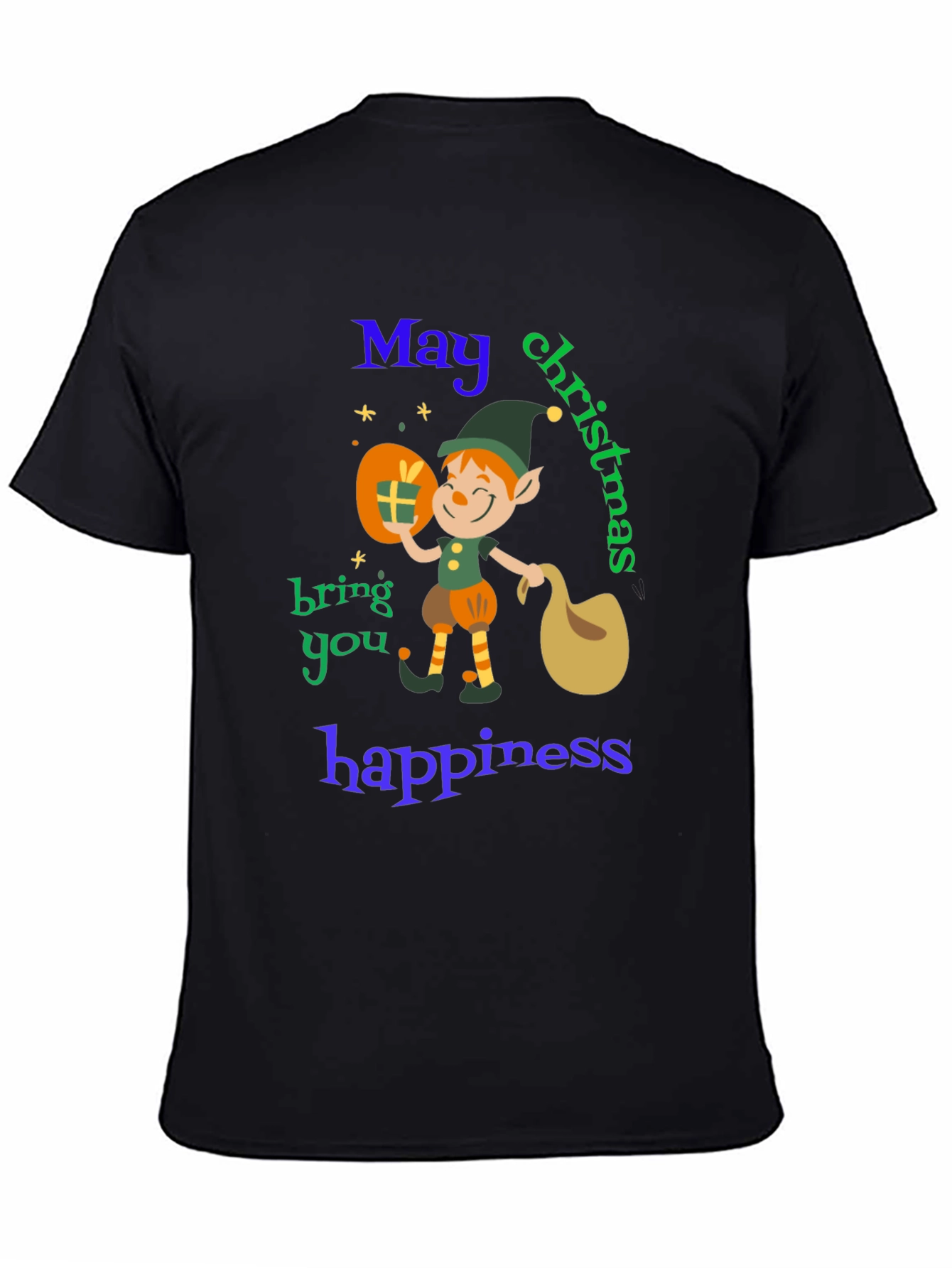 Christmas Elf T-Shirt - May Christmas Bring You Happiness