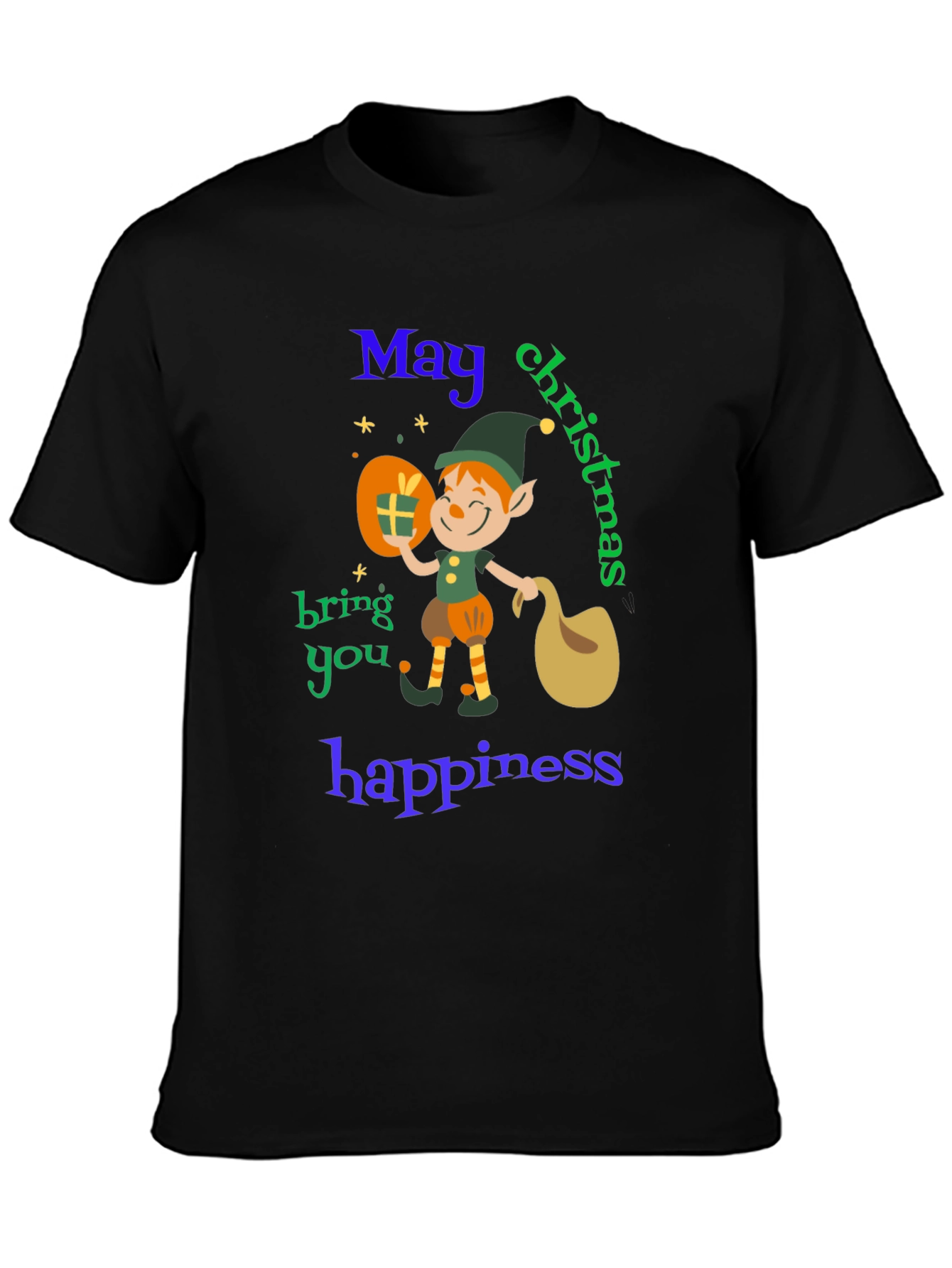 Christmas Elf T-Shirt - May Christmas Bring You Happiness