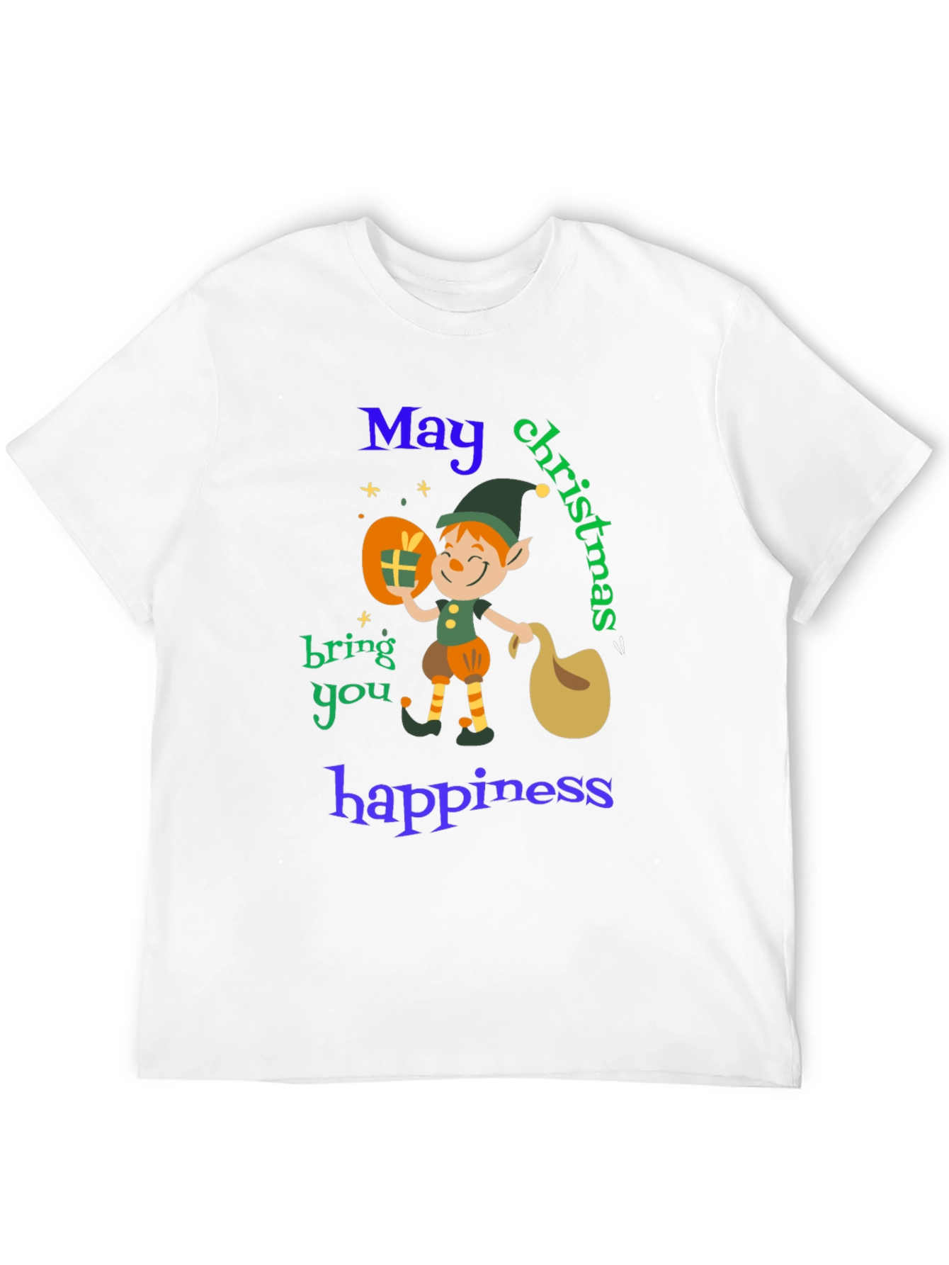 Christmas Elf T-Shirt - May Christmas Bring You Happiness
