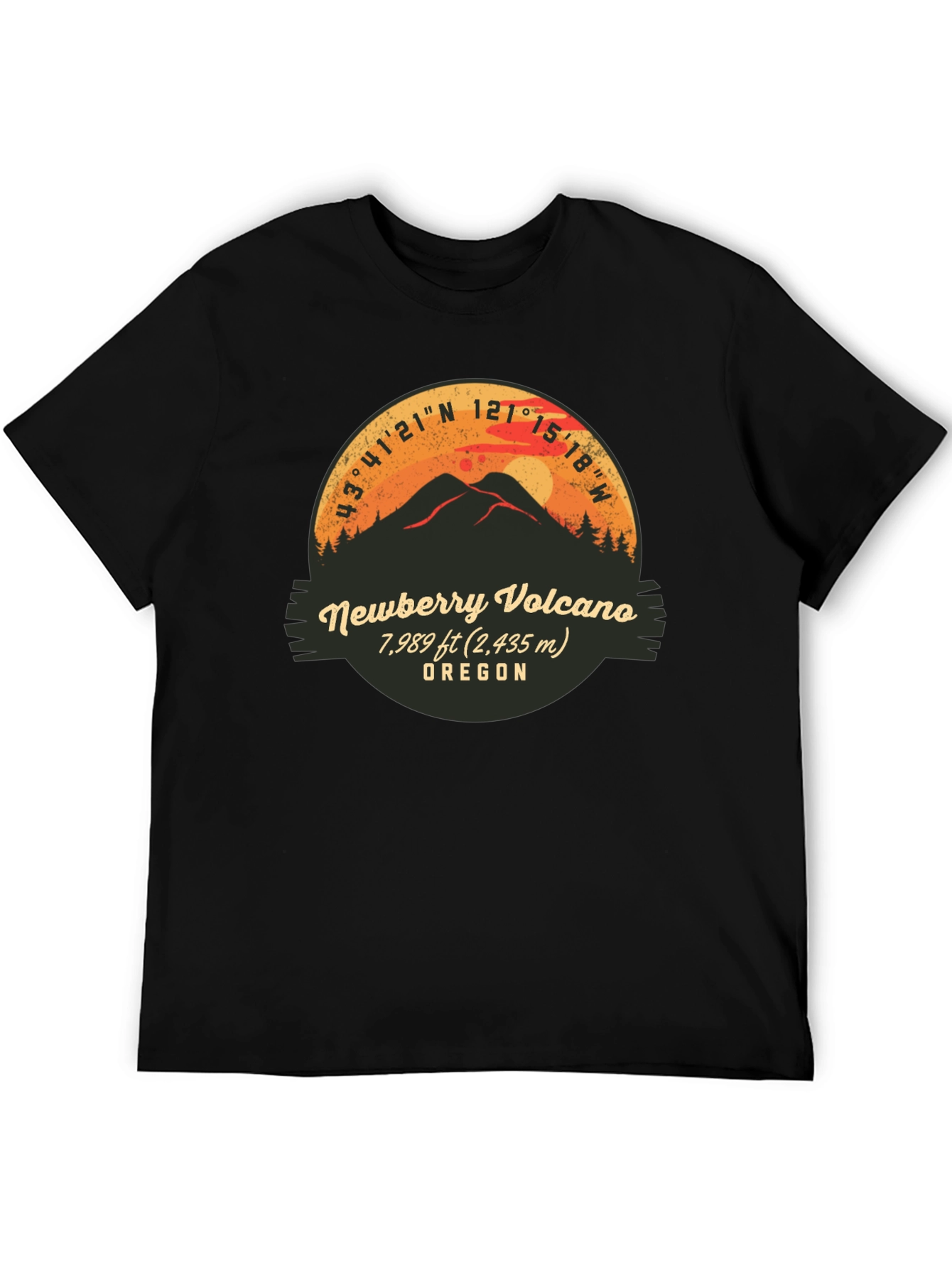 Newberry Volcano Oregon Graphic T-Shirt