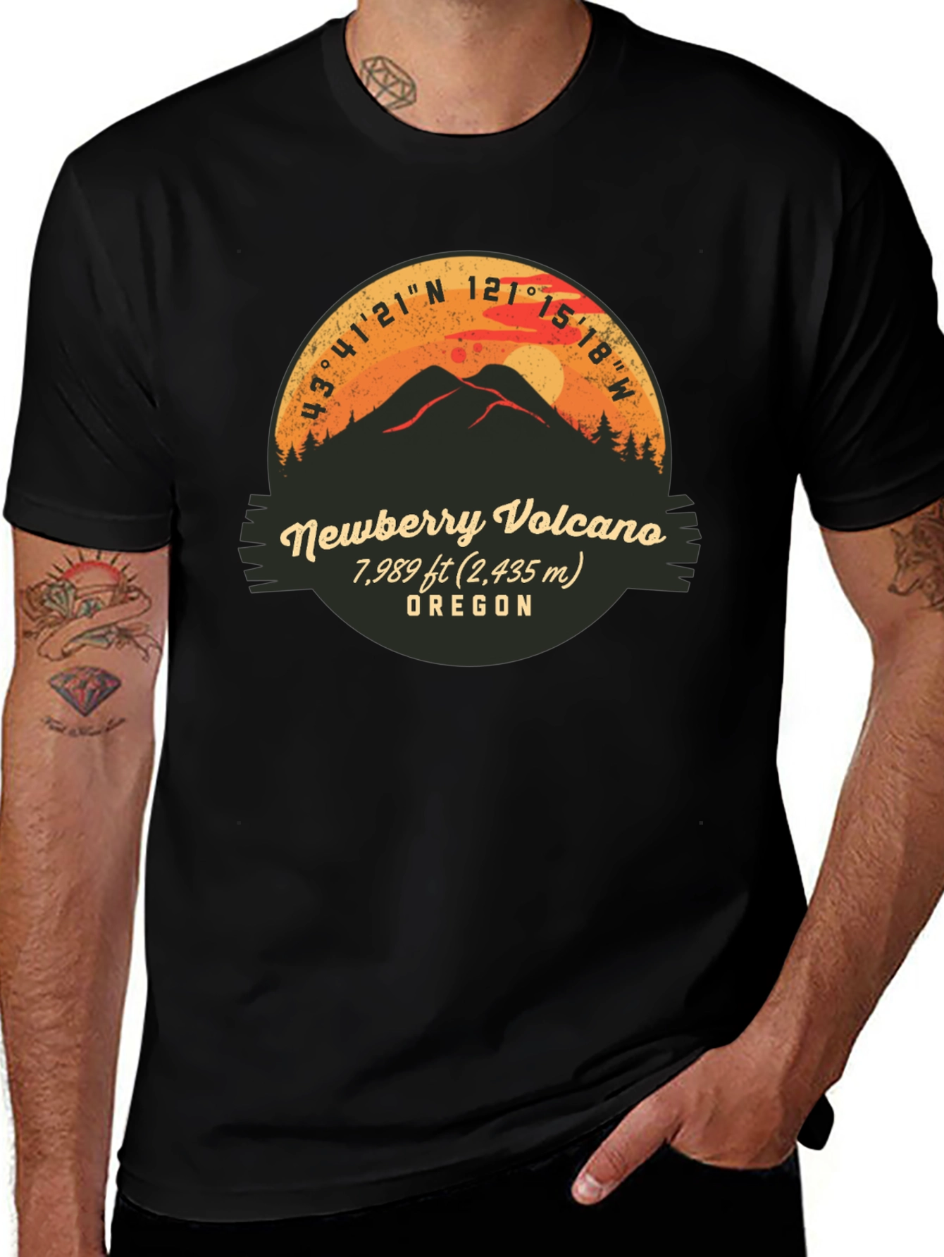 Newberry Volcano Oregon Graphic T-Shirt