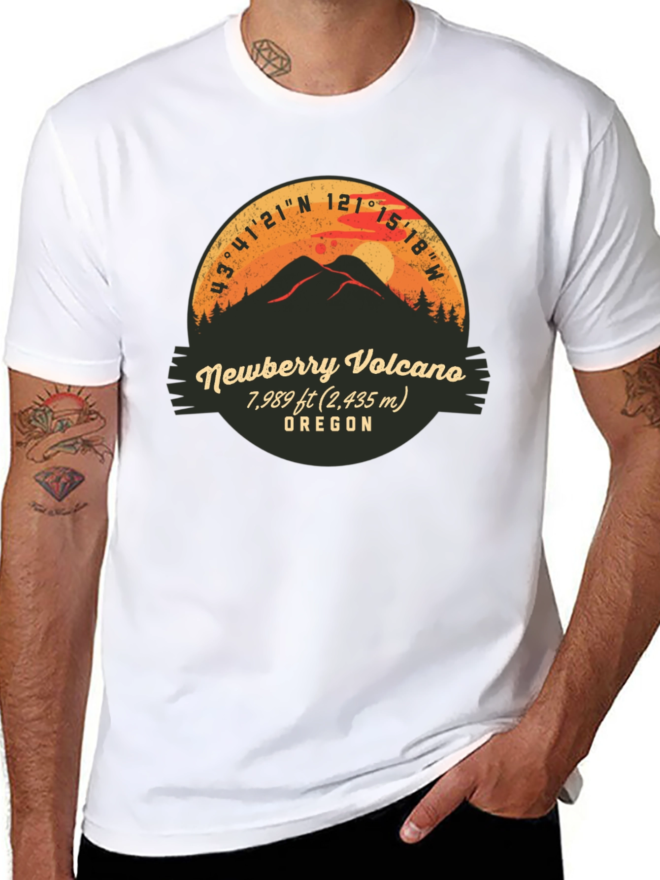 Newberry Volcano Oregon Graphic T-Shirt