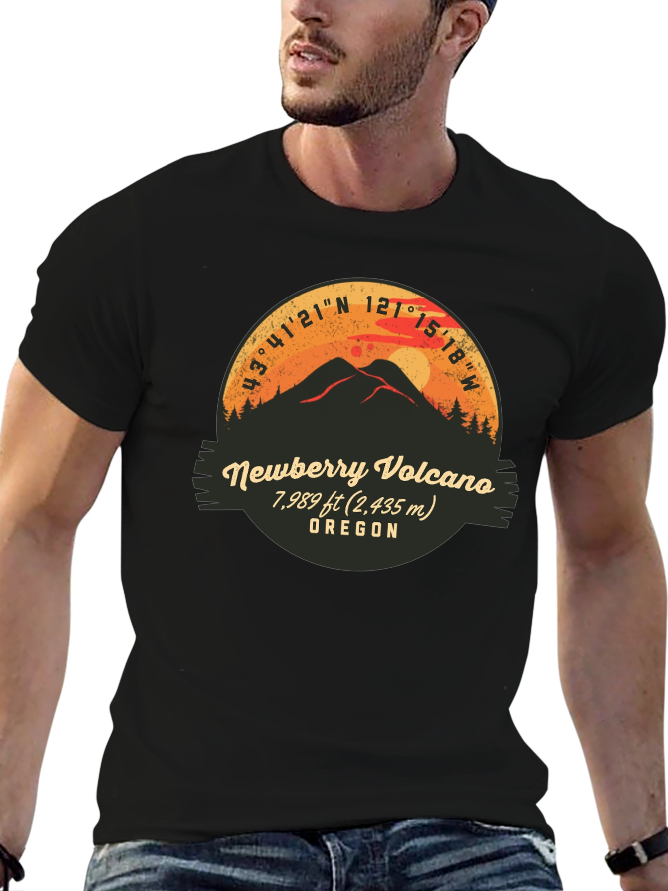 Newberry Volcano Oregon Graphic T-Shirt