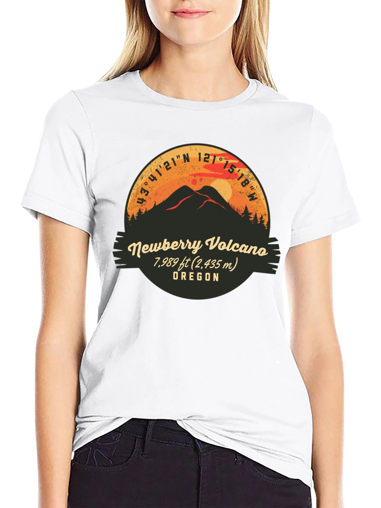 Newberry Volcano Oregon Graphic T-Shirt