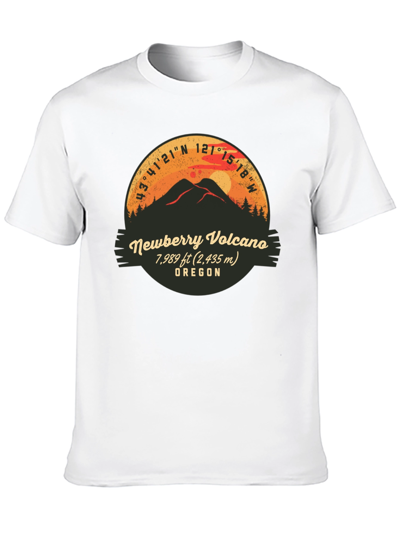 Newberry Volcano Oregon Graphic T-Shirt
