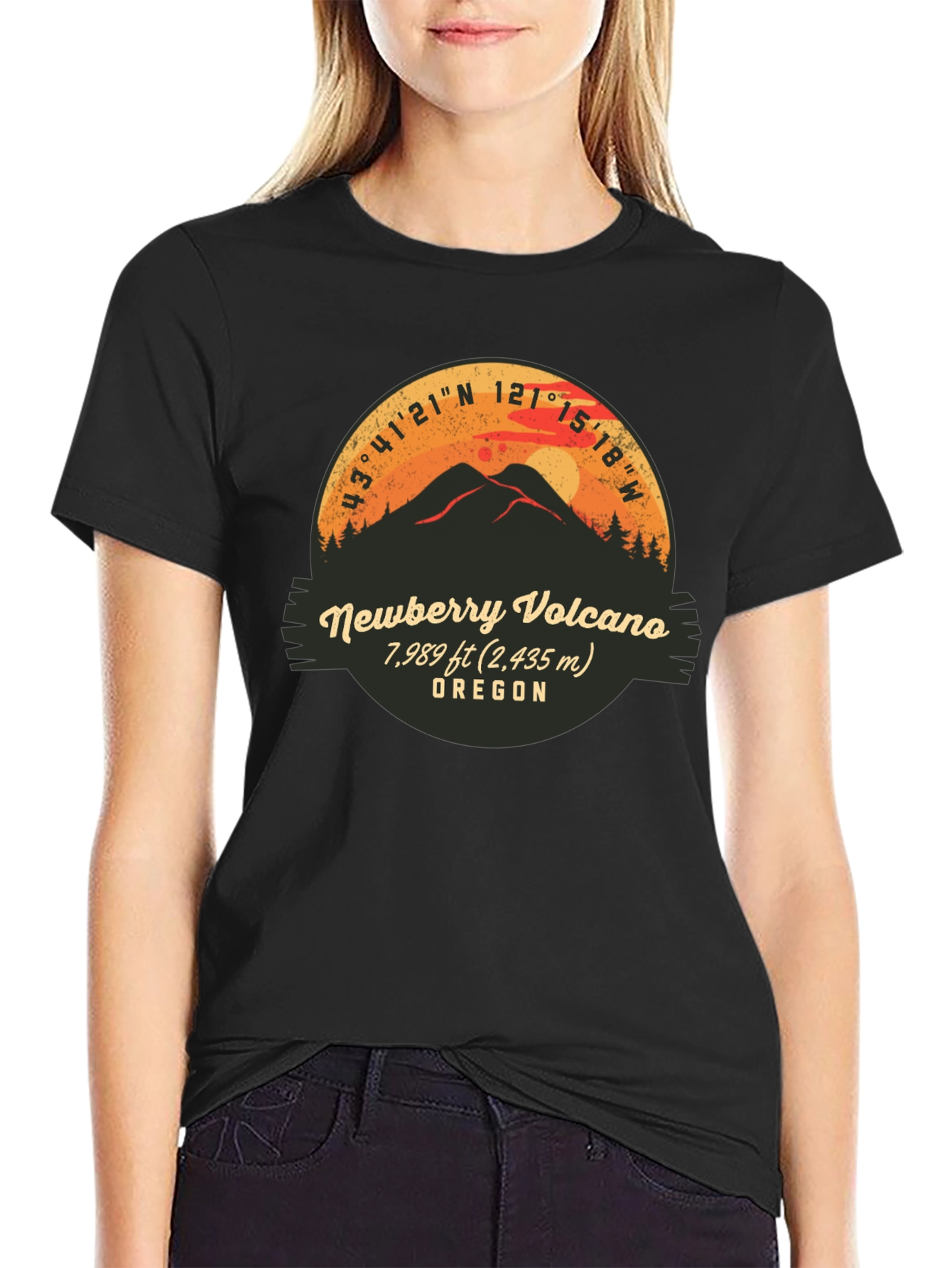 Newberry Volcano Oregon Graphic T-Shirt
