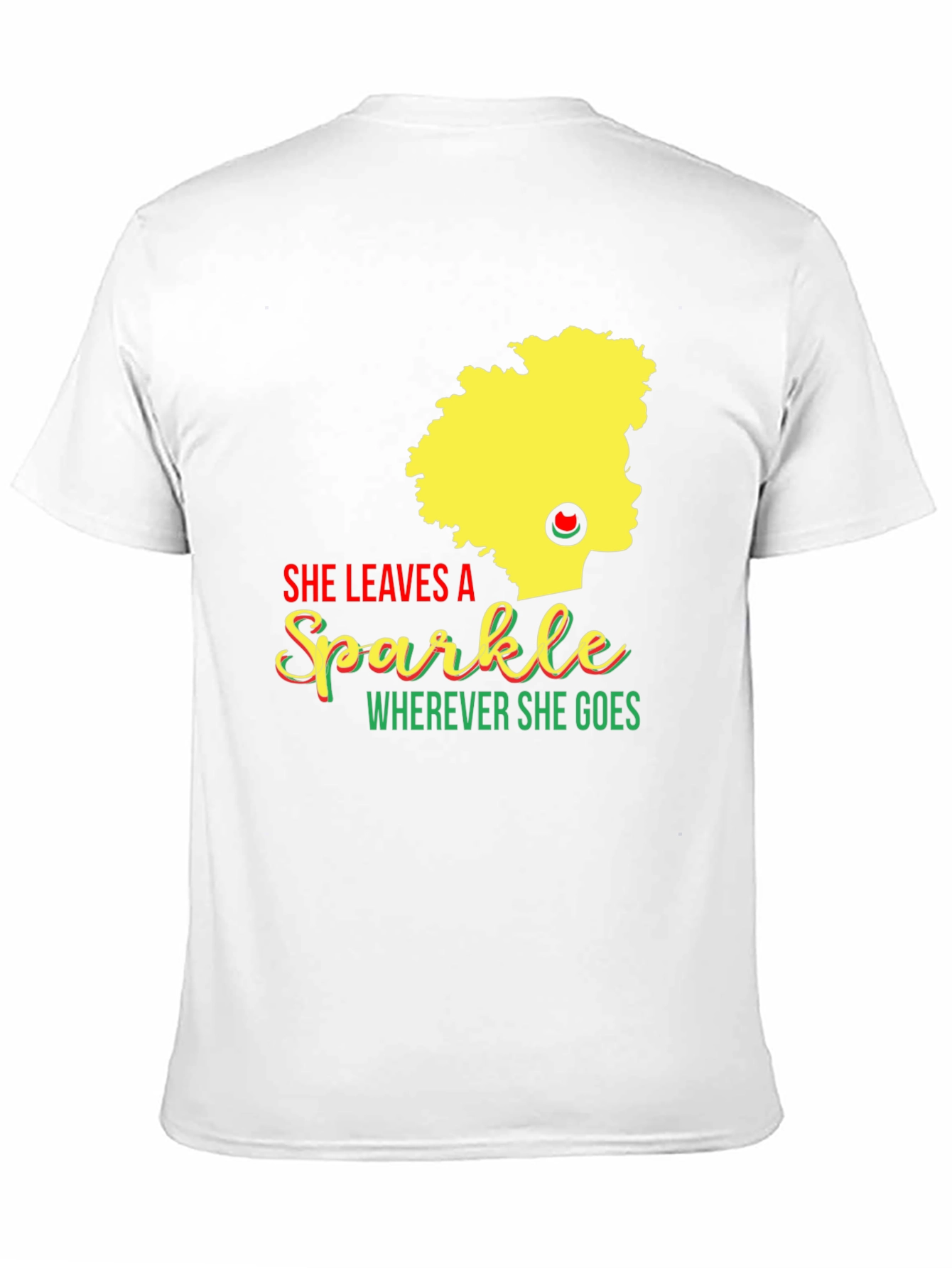 She Leaves a Sparkle Graphic T-Shirt - Black