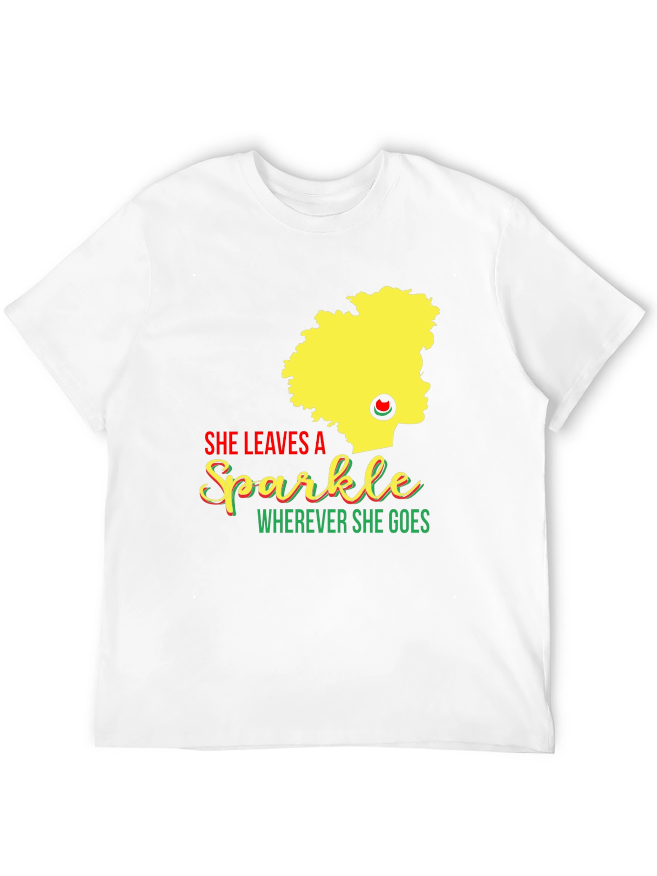She Leaves a Sparkle Graphic T-Shirt - Black