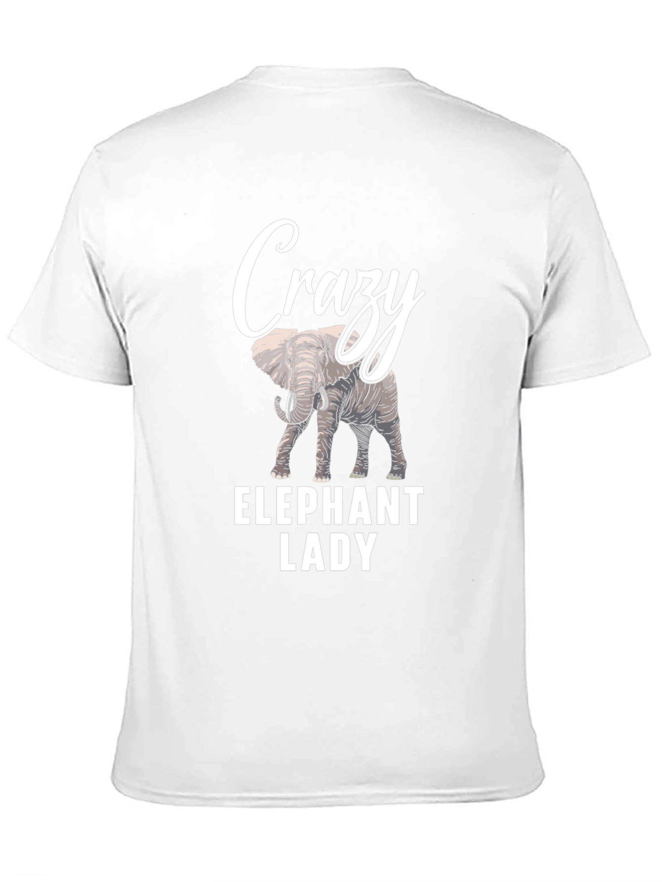 Crazy Elephant Lady Black T-Shirt