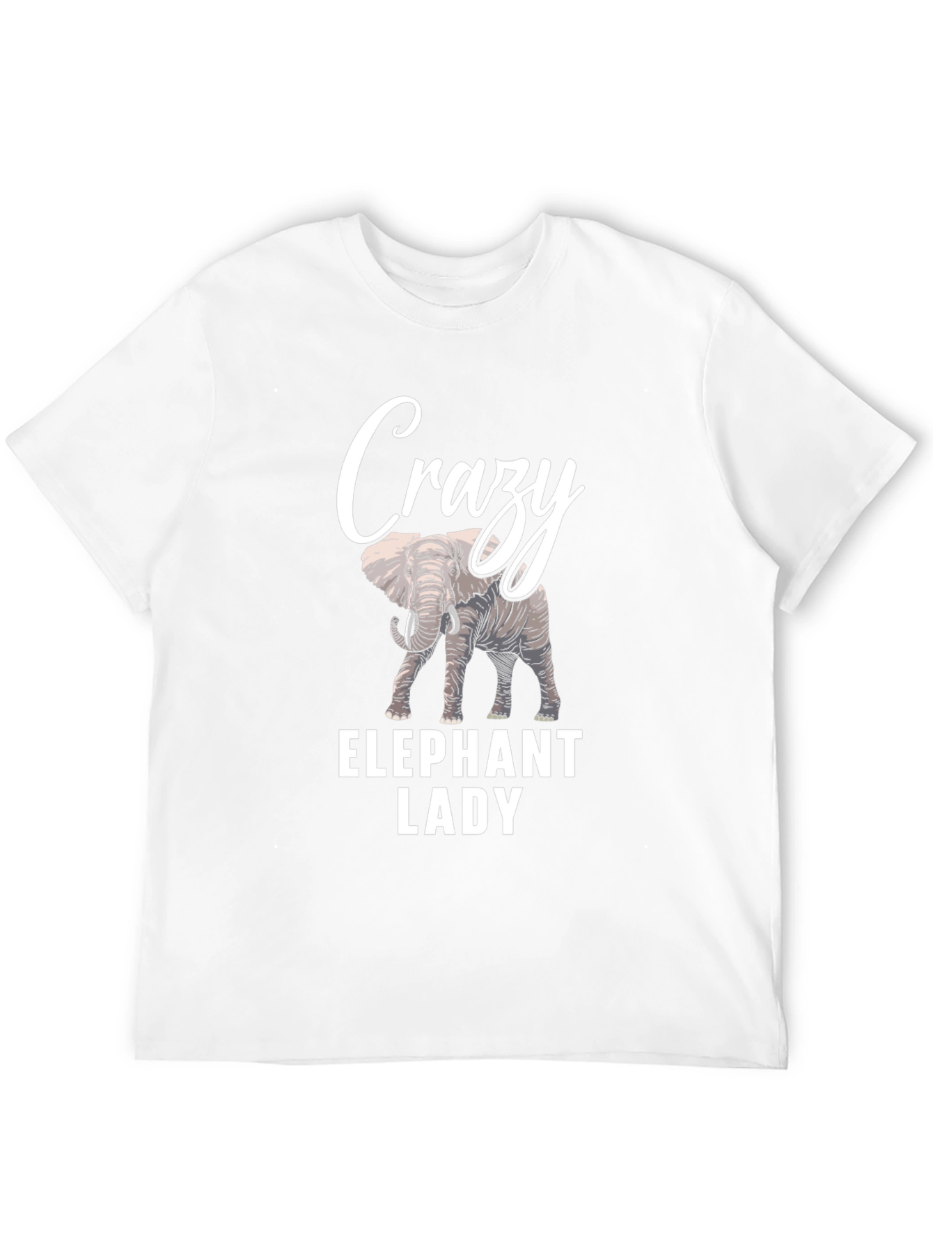 Crazy Elephant Lady Black T-Shirt