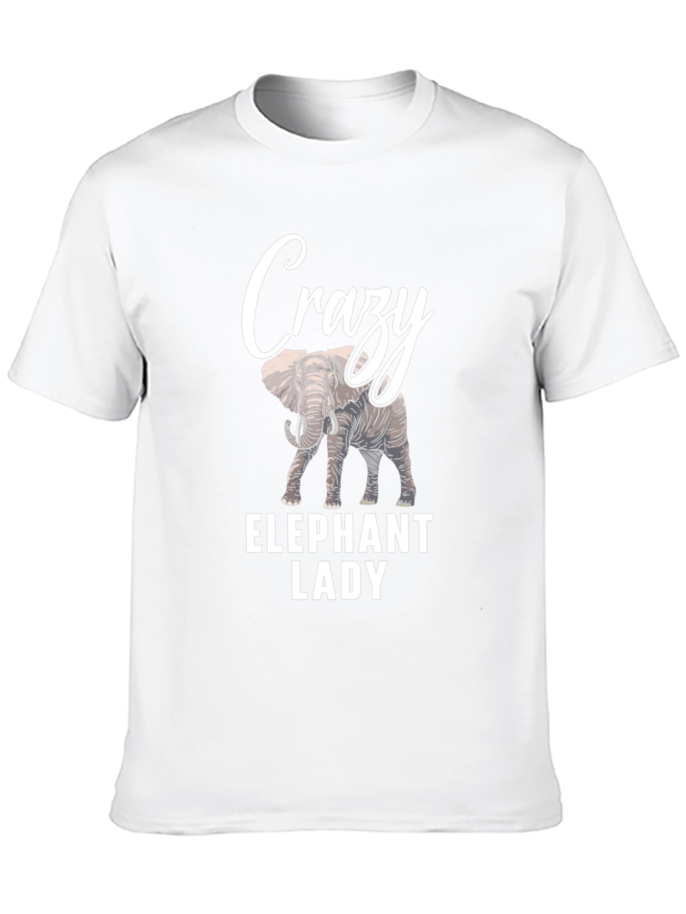 Crazy Elephant Lady Black T-Shirt