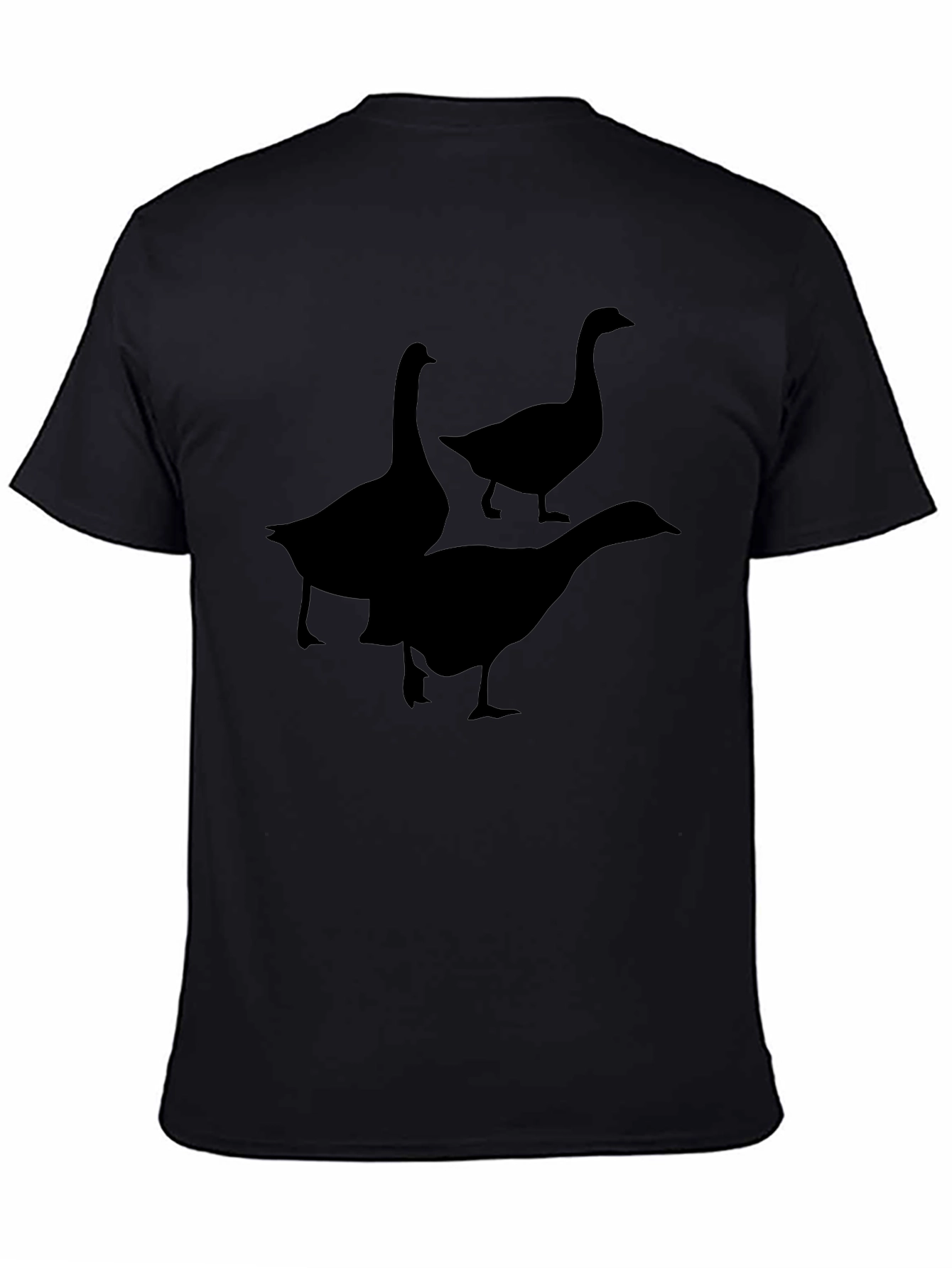 Goose Silhouette Tee - Black Cotton T-Shirt